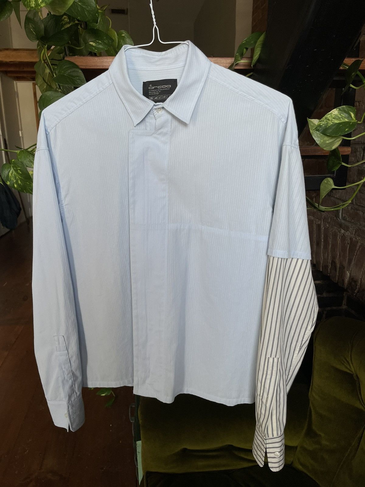 Other Arcoa W003 double sleeve contrast zip up shirt Size US S / EU 44-46 / 1 - 2 Thumbnail