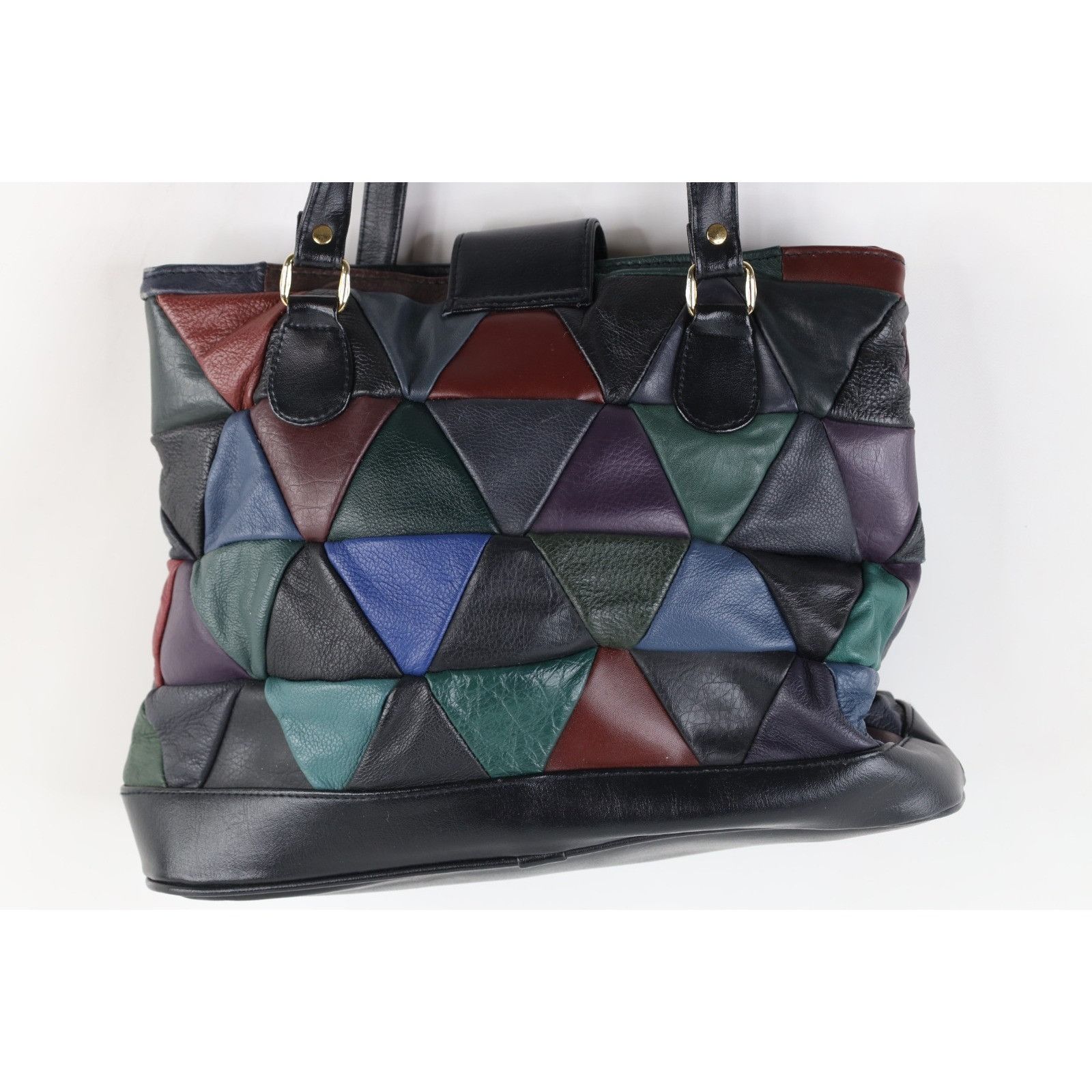 Vintage Vintage 80s 90s Streetwear Geometric Striped Leather Purse Size ONE SIZE - 4 Thumbnail