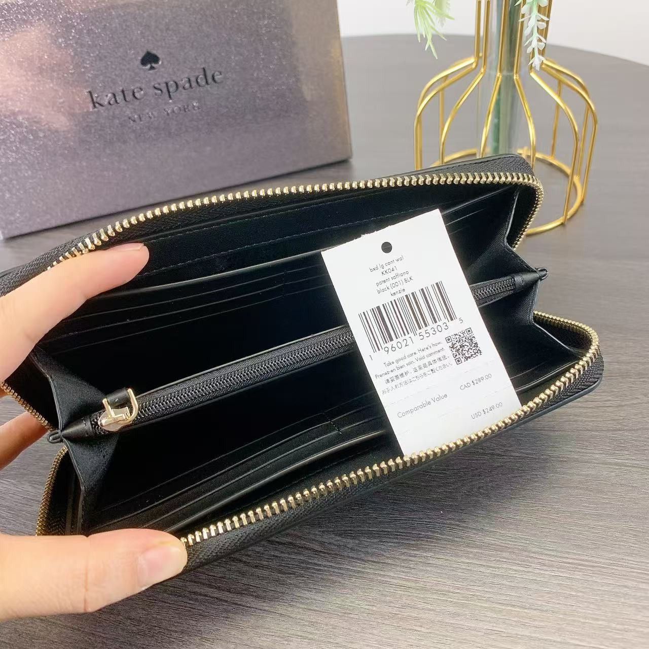Kate Spade Kate Spade KK041 Kenzie Boxed Large Continental Wallet Black Size ONE SIZE - 3 Thumbnail