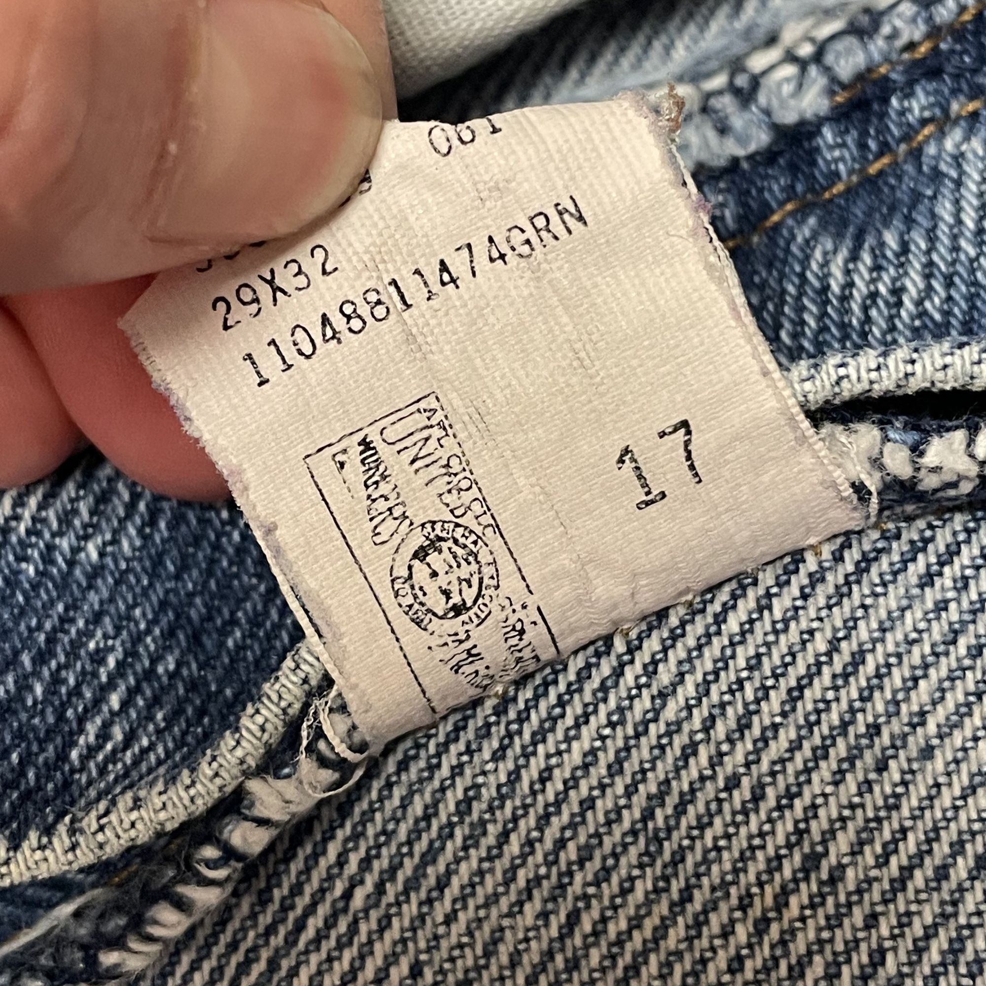 Lee Vtg DISTRESSED Blue Jeans Denim USA MOM HI Rise Jeans Size 34" / US 12 / IT 48 - 8 Thumbnail