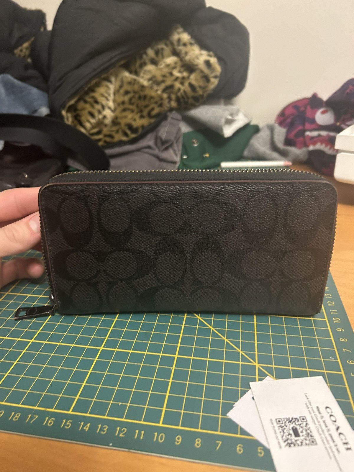 Coach Coach monogram leather and canvas accordion wallet Size ONE SIZE - 2 Thumbnail