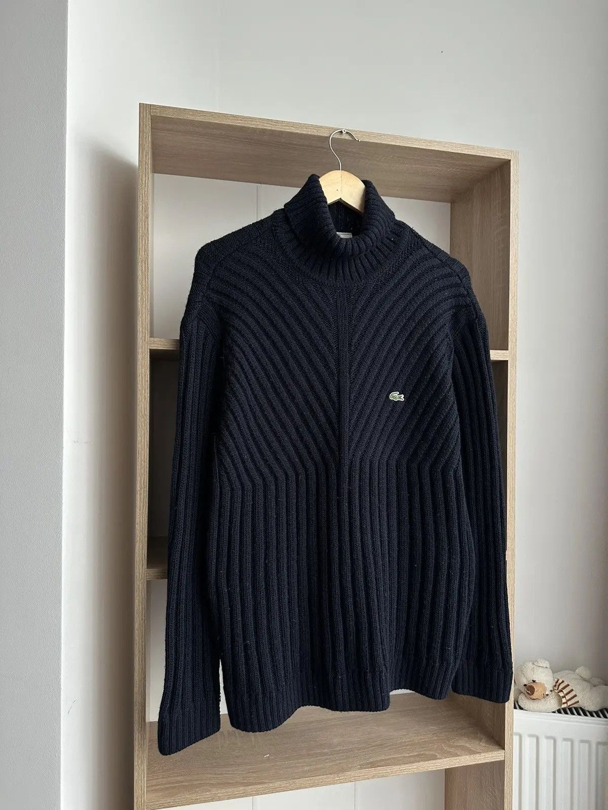 Lacoste × Vintage Vintage Lacoste Turtleneck Knitted Wool Blue Sweater Size US M / EU 48-50 / 2 - 10 Thumbnail