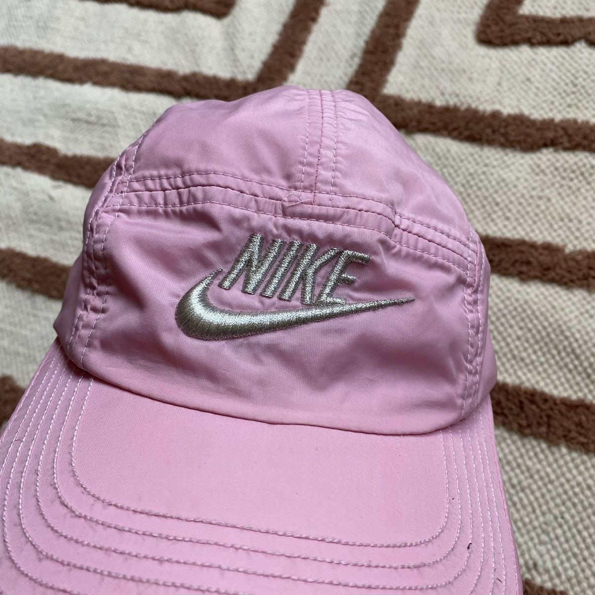 Nike × Vintage NIKE Y2K DRILL GREY TAGS NYLON 5 PANEL CAP Size ONE SIZE - 2 Thumbnail