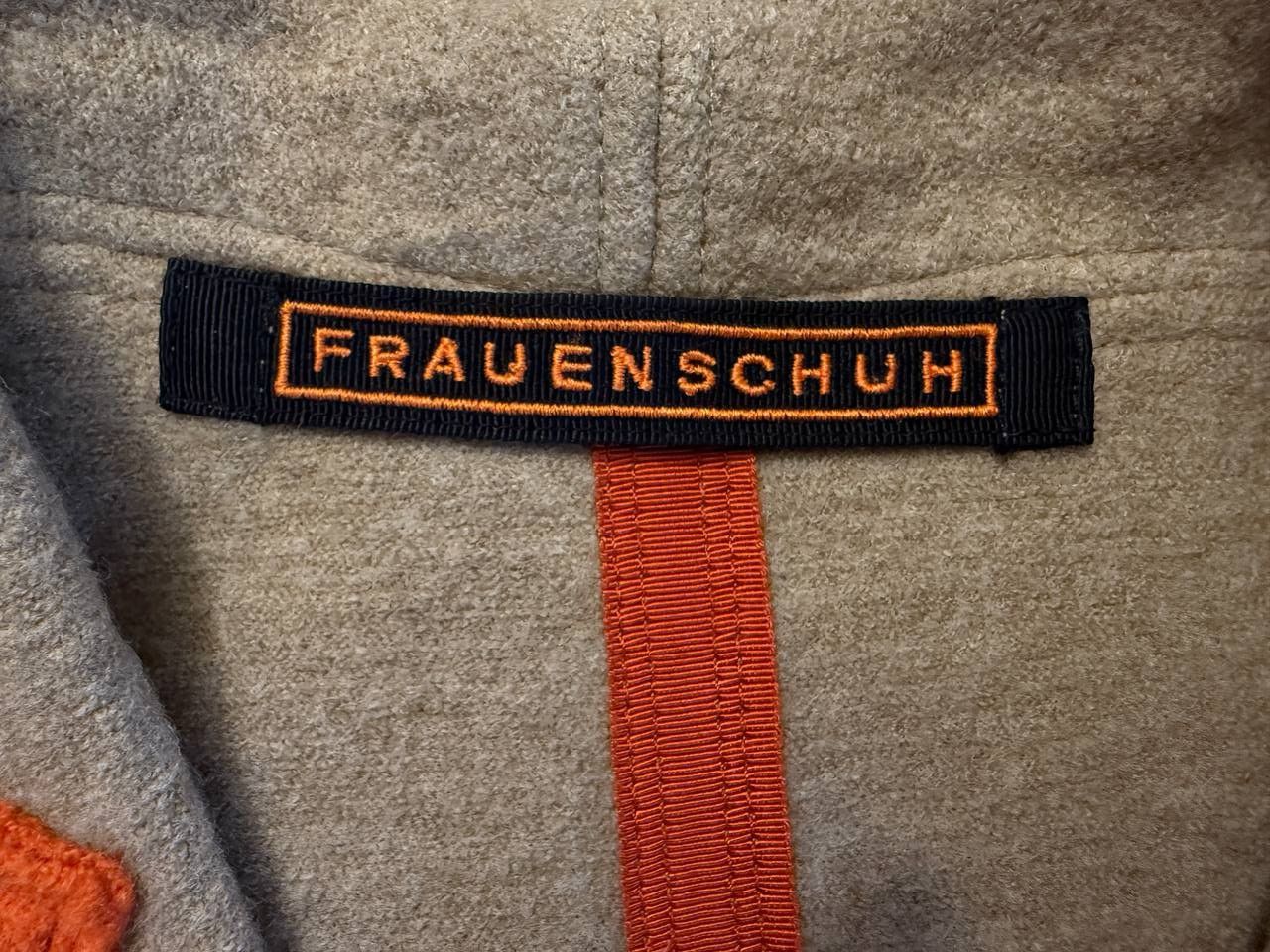 Frauenschuh Fragenshuh Wool Jacket Beige Orange Trim Size S / US 4 / IT 40 - 6 Thumbnail