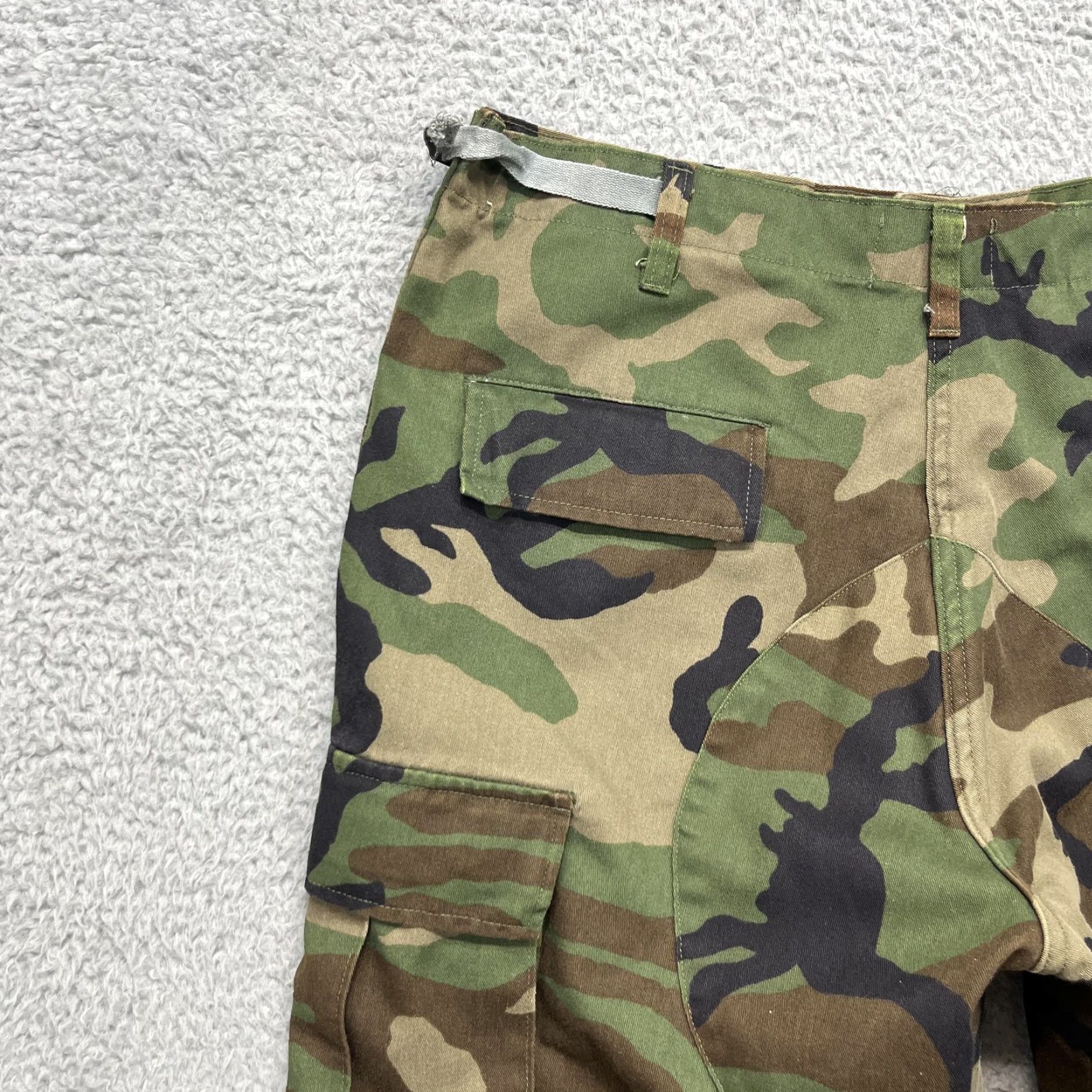 TRU-SPEC Pants Mens Large Woodland Camo Cargo BDU Adjustable Waist Drawstring