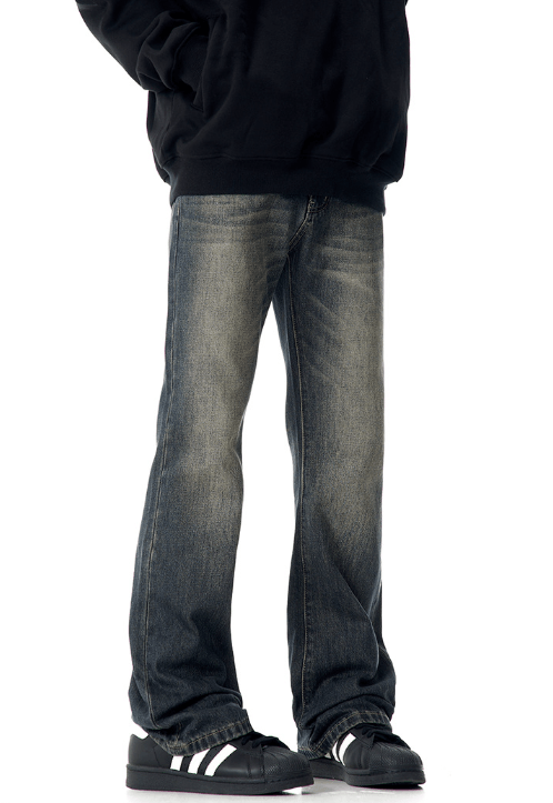 Japanese Brand × Jean American retro washed cracked straight versatile jeans Size US 32 / EU 48 - 3 Thumbnail