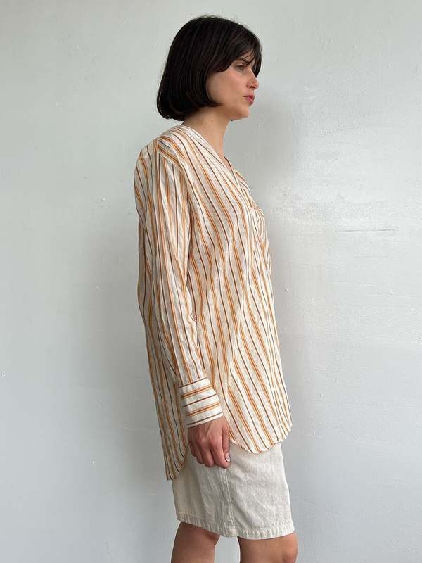 Helmut Lang Helmut Lang | V Neck Stripe Pullover Size S / US 4 / IT 40 - 7 Thumbnail