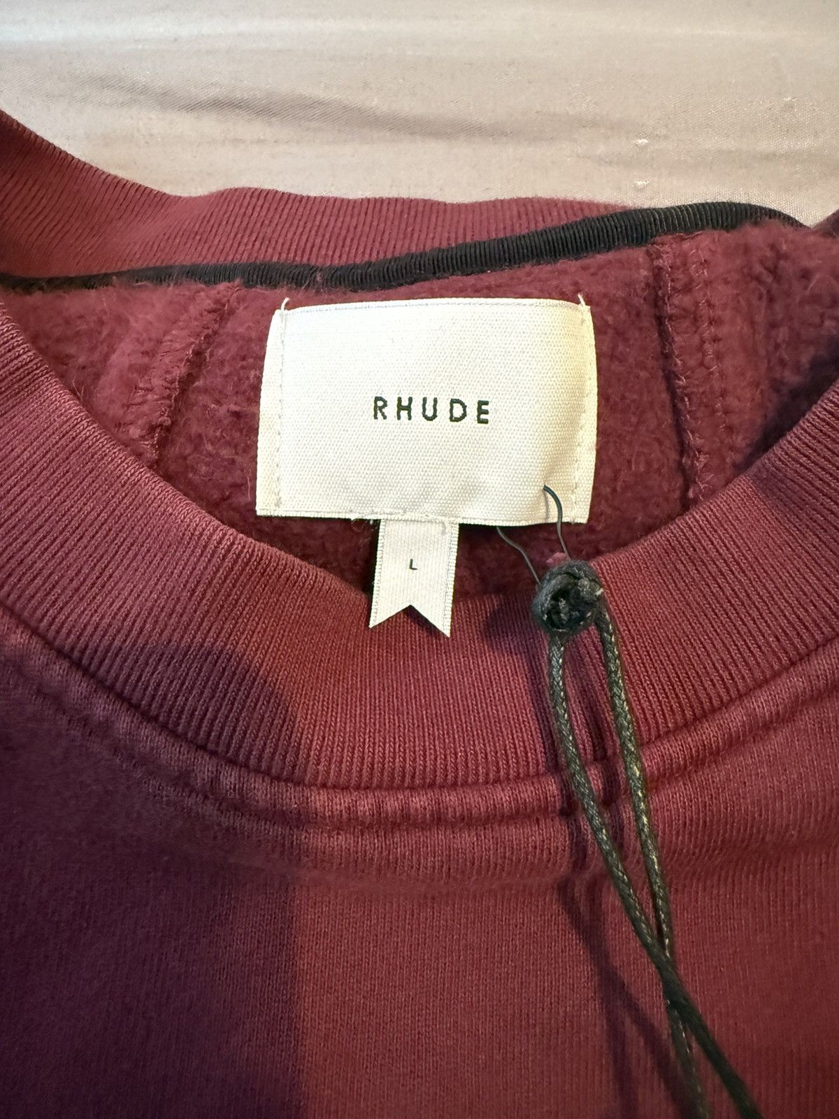 Rhude Rhude Crewneck Bordeaux Size US L / EU 52-54 / 3 - 8 Thumbnail