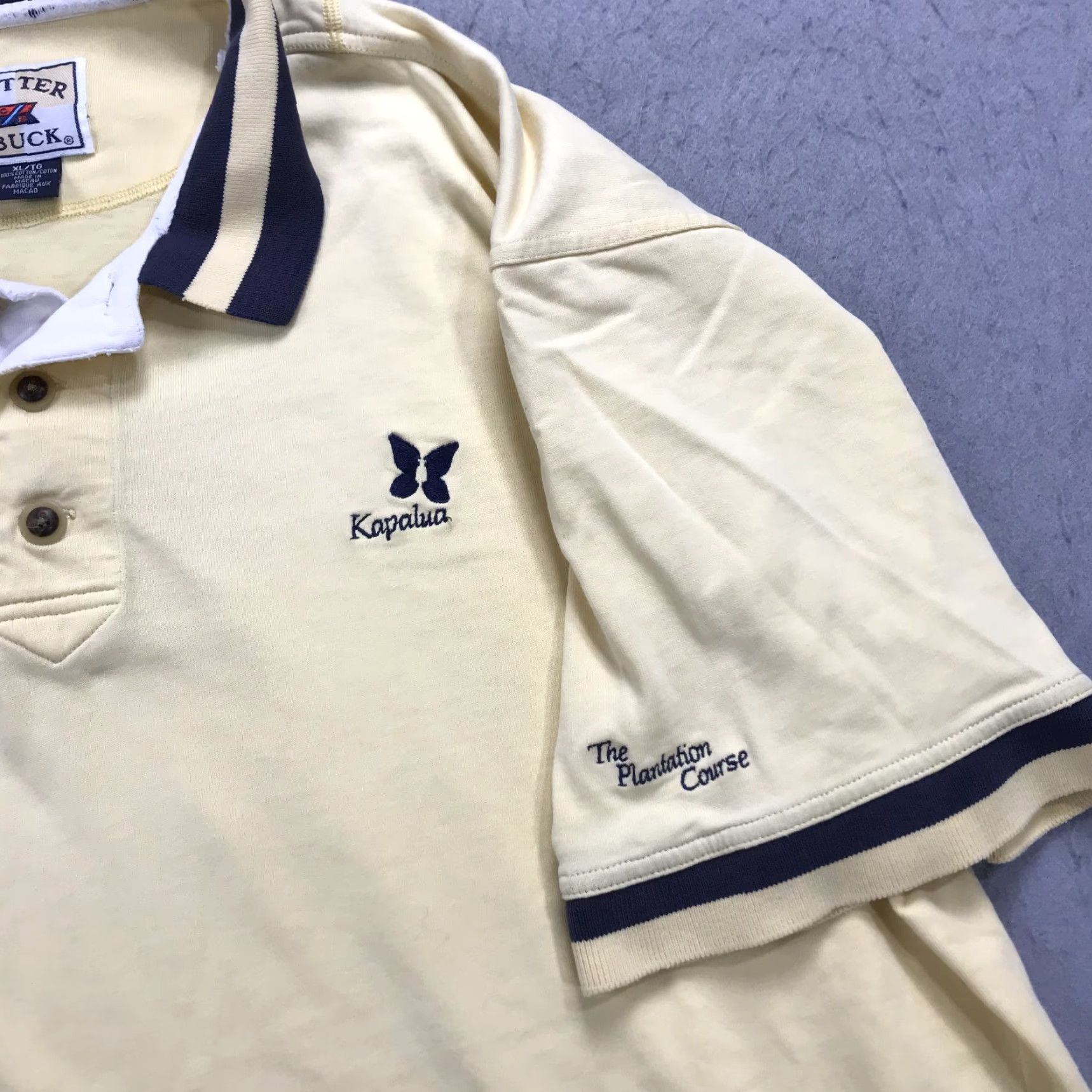 Cutter & Buck VINTAGE Cutter Buck Logo Yellow Golf Polo Shirt Mens XL 90s Baggy Cotton Logo BUSTED Size US XL / EU 56 / 4 - 3 Thumbnail