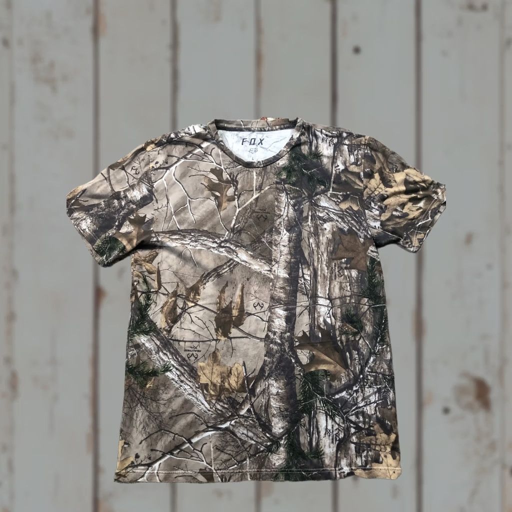 Realtree Fox Shirt Mens Large Camo Realtree Short Sleeve Crewneck Outdoor Hunting Tee Size US L / EU 52-54 / 3 - 1 Thumbnail