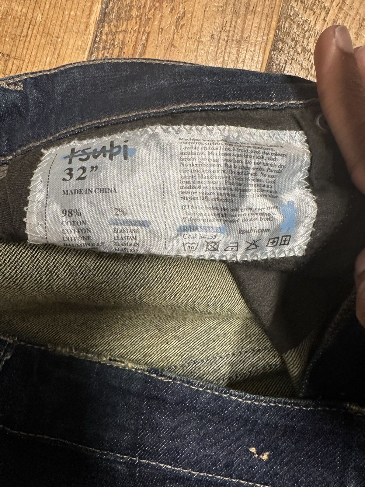 Ksubi Ksubi Dark Blue Bleached Denim Jeans Sz 32 Size US 32 / EU 48 - 5 Thumbnail
