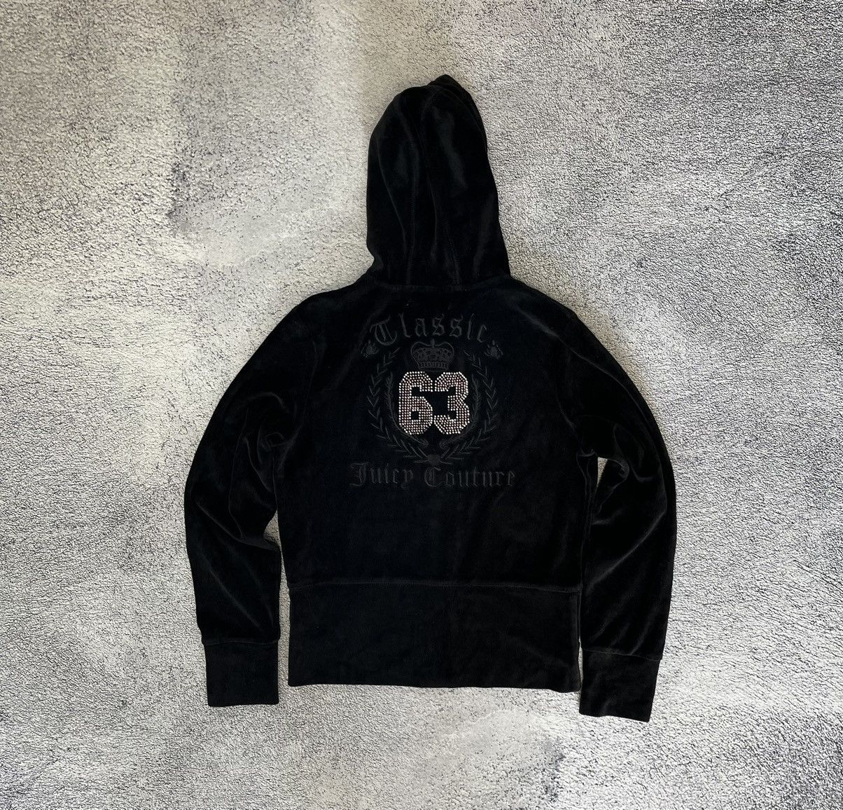 Juicy Couture Juicy Couture Women Zip Hoodie Velour Big Logo Black Size L Size L / US 10 / IT 46 - 5 Thumbnail