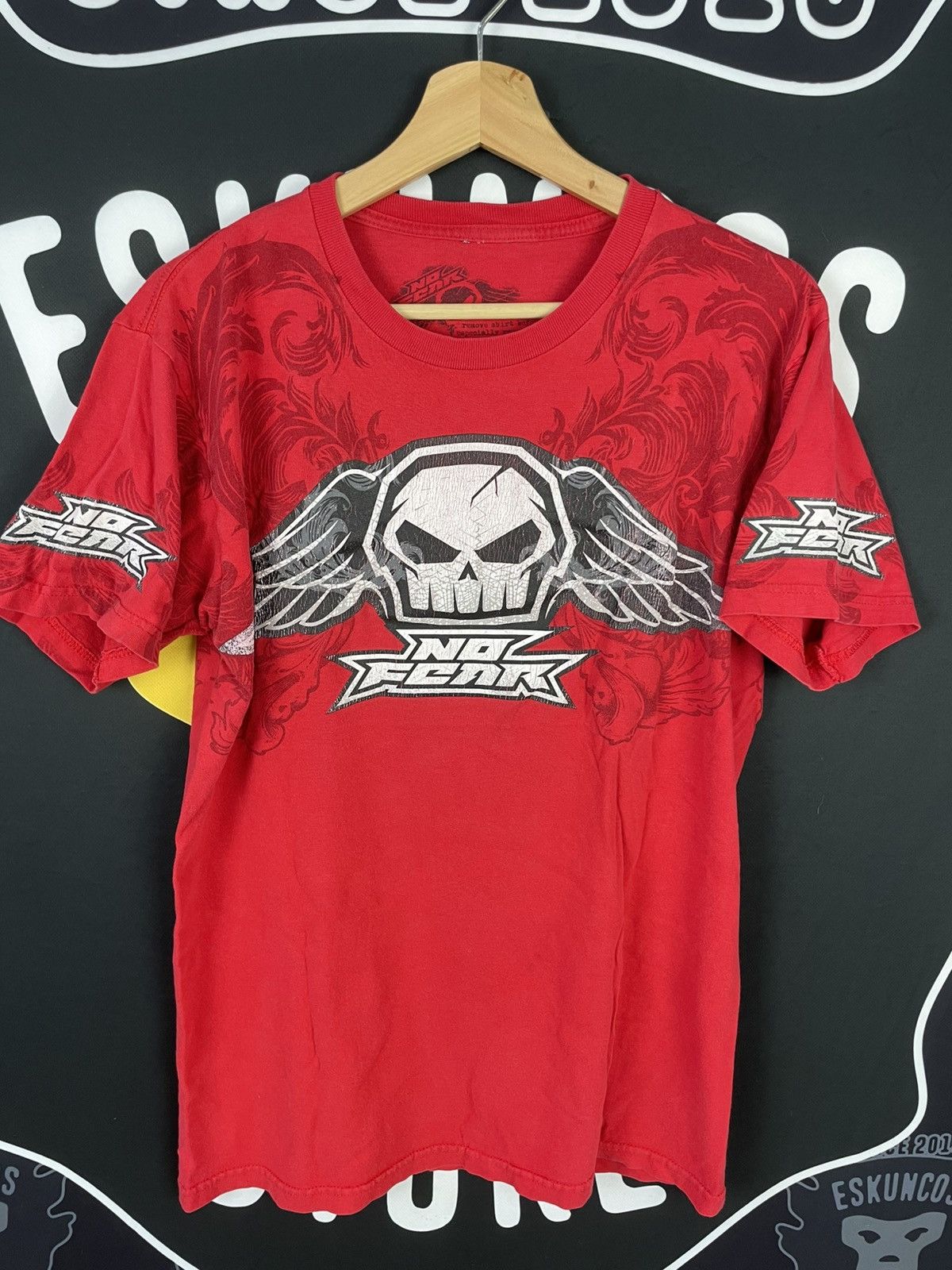 No Fear Vintage No Fear Skull Graphic Red Y2K Double Sided Skater Size US M / EU 48-50 / 2 - 2 Thumbnail