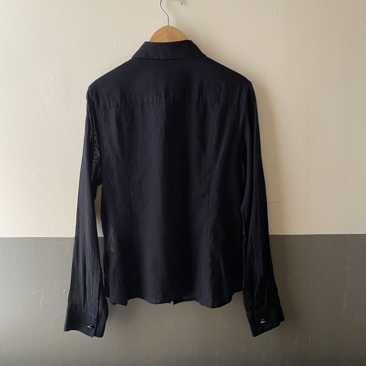 Sunao Kuwahara Sunao Kuwahara Sheer Black Fringed Blouse Size M / US 6-8 / IT 42-44 - 13 Thumbnail
