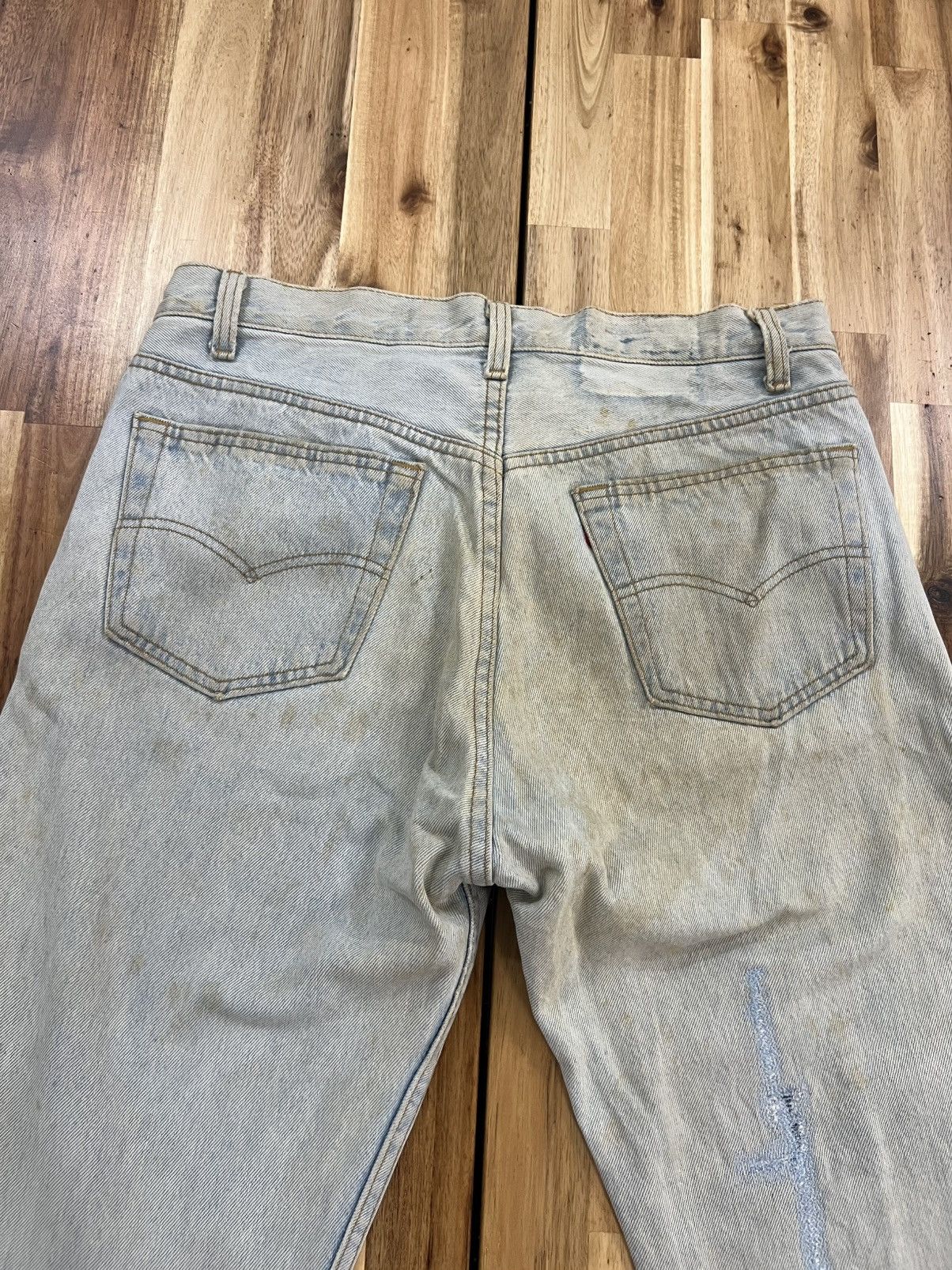 Vintage Vintage 90’s Trashed Levis 501 Non Selvedge Button 501 Denim Size US 32 / EU 48 - 12 Thumbnail