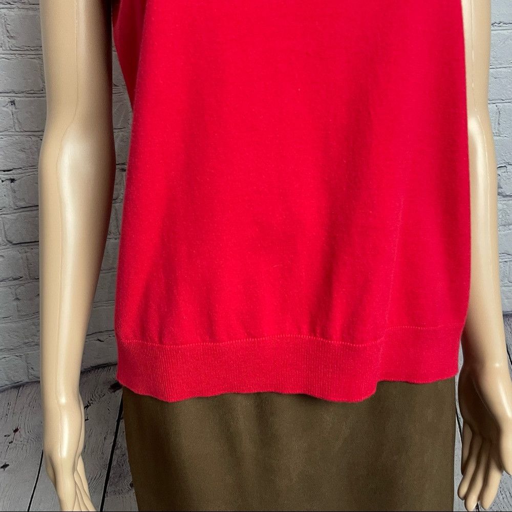 Talbots NWT New Talbots Pima Cotton Sleeveless Knit Red Top Size XP Size S / US 4 / IT 40 - 6 Thumbnail