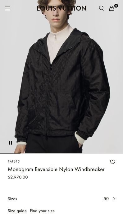 Louis Vuitton Monogram Reversible Nylon Windbreaker