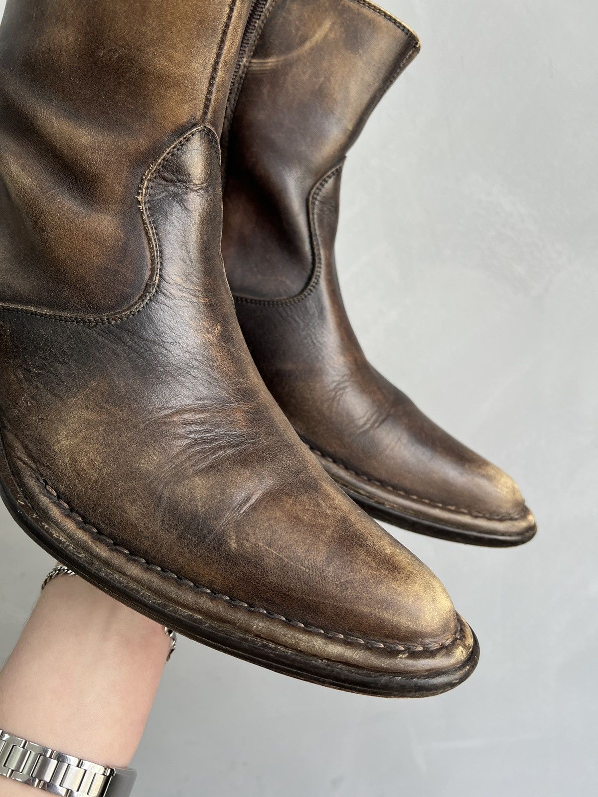 Dirk Bikkembergs Dirk Bikkembergs style leather ankle western moto boots Size US 9 / EU 42 - 3 Thumbnail