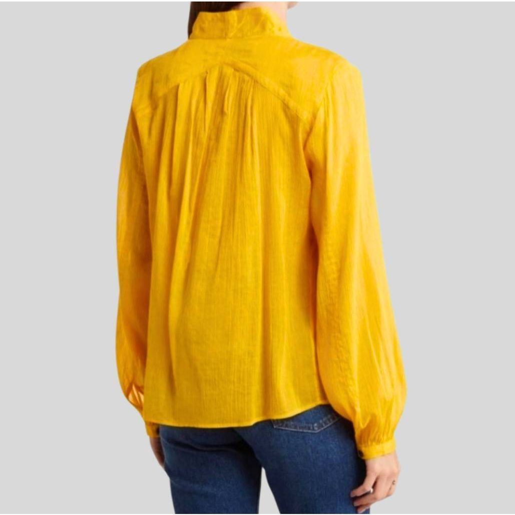 Rag & Bone Rag & Bone Saffron Sachi Blouse L Cotton Silk Boho Chic Pint Size L / US 10 / IT 46 - 2 Thumbnail