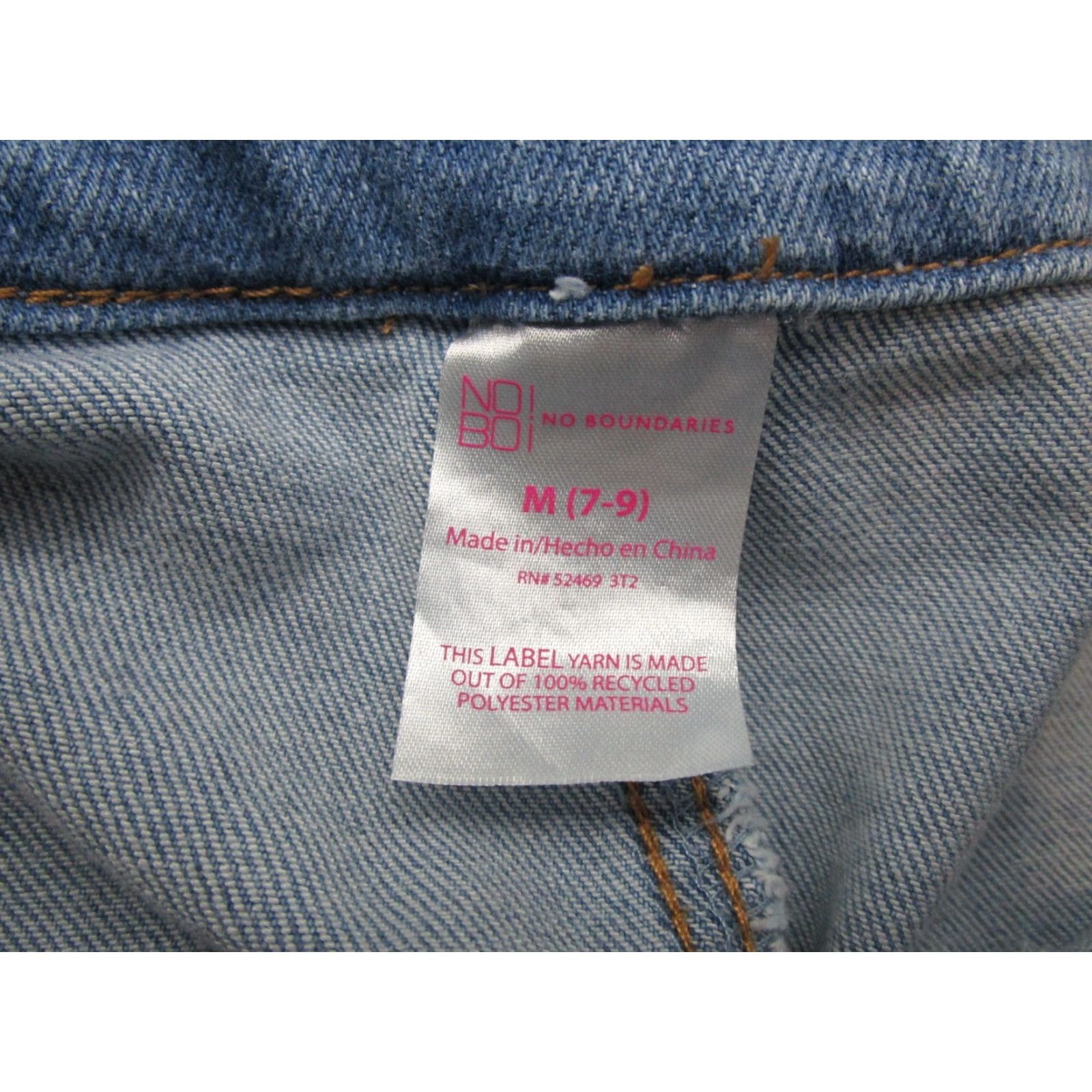 Vintage No Boundaries Denim Overalls Jumper Romper Juniors Medium 7-9 Shorts Shortalls Jeans Grunge 2000s NOBO Womens Boys Girls Size M / US 6-8 / IT 42-44 - 4 Thumbnail