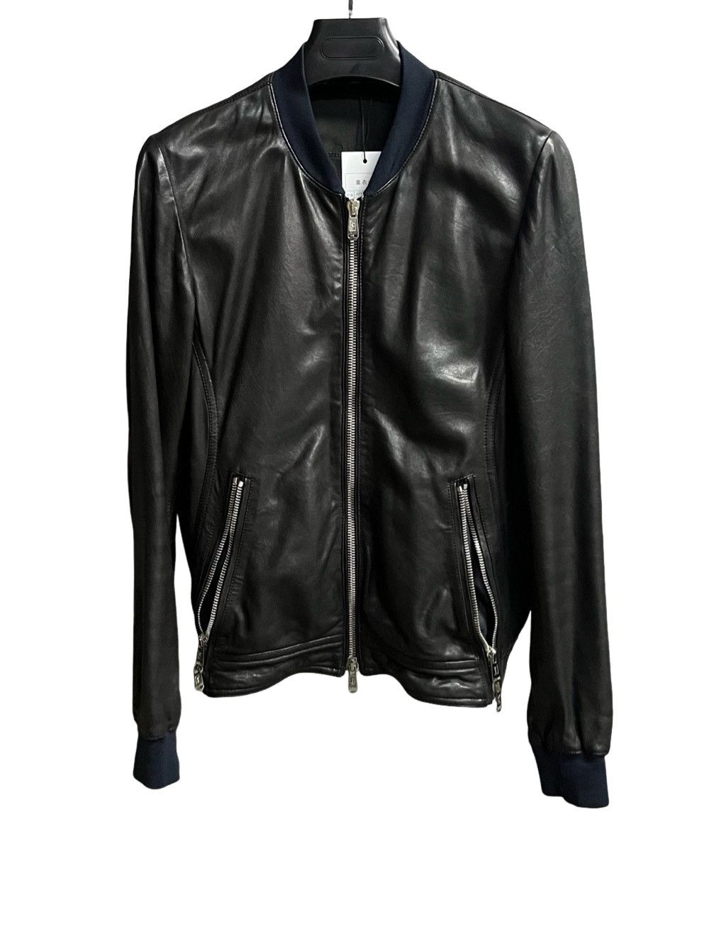 Saint Laurent Paris Rare! 13AW Black Leather bomber jacket MA-1