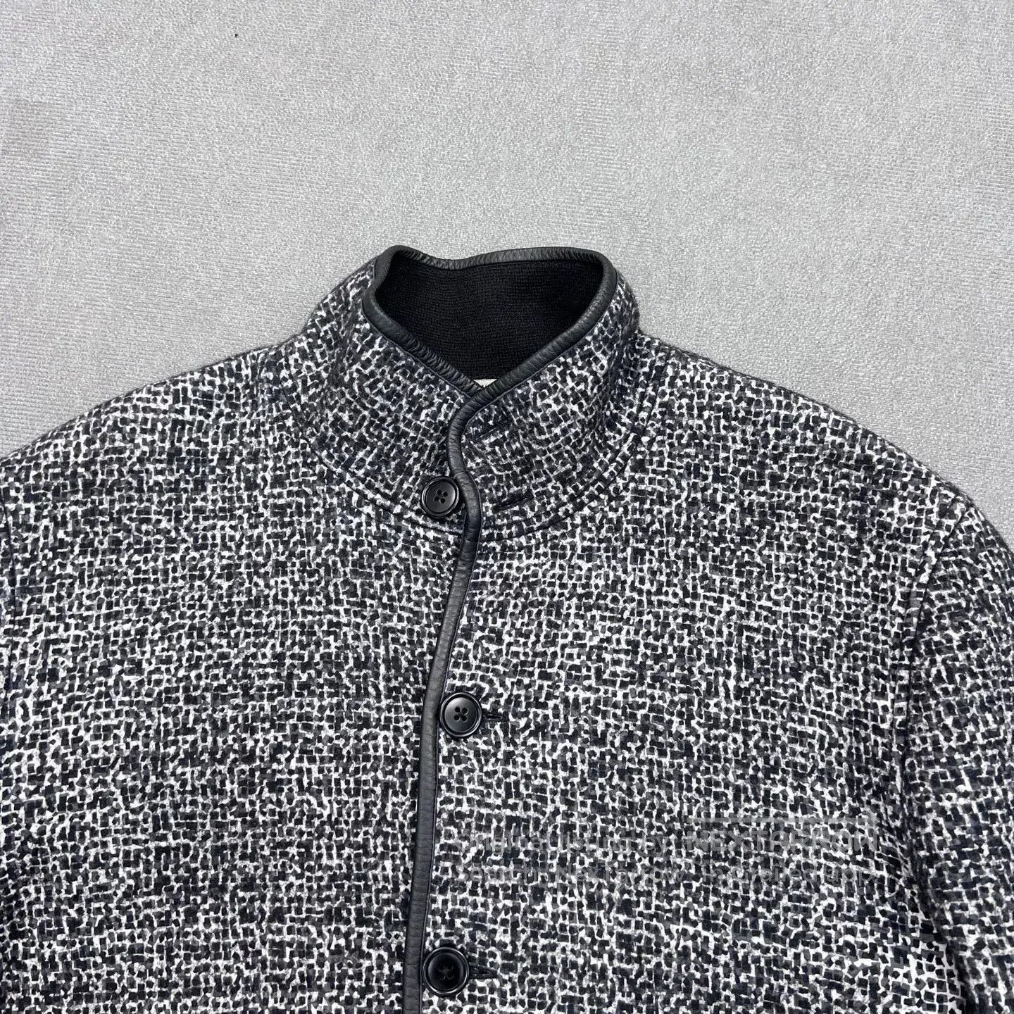 Bottega Veneta Bottega Veneta Dark Gray Houndstooth Men's Jacket. Size US M / EU 48-50 / 2 - 3 Thumbnail