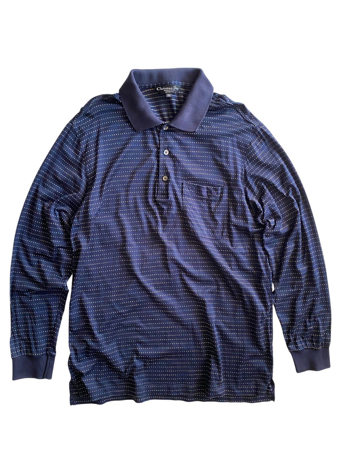 Christian Dior Monsieur Vintage Christian Dior Long Sleeve Polo Tee Size US L / EU 52-54 / 3 - 1 Thumbnail