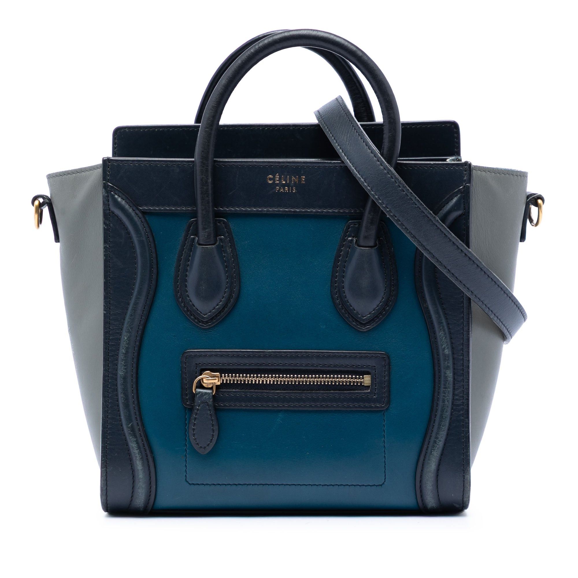 Celine Nano Tricolor Leather Luggage Tote Size ONE SIZE - 1 Thumbnail