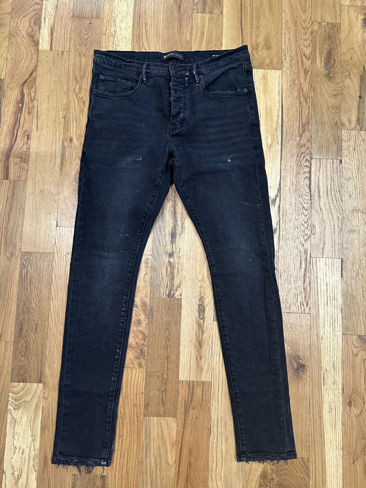 Purple Brand Purple Brand White Paint Black Denim Jeans Size 32 Size US 32 / EU 48 - 1 Thumbnail