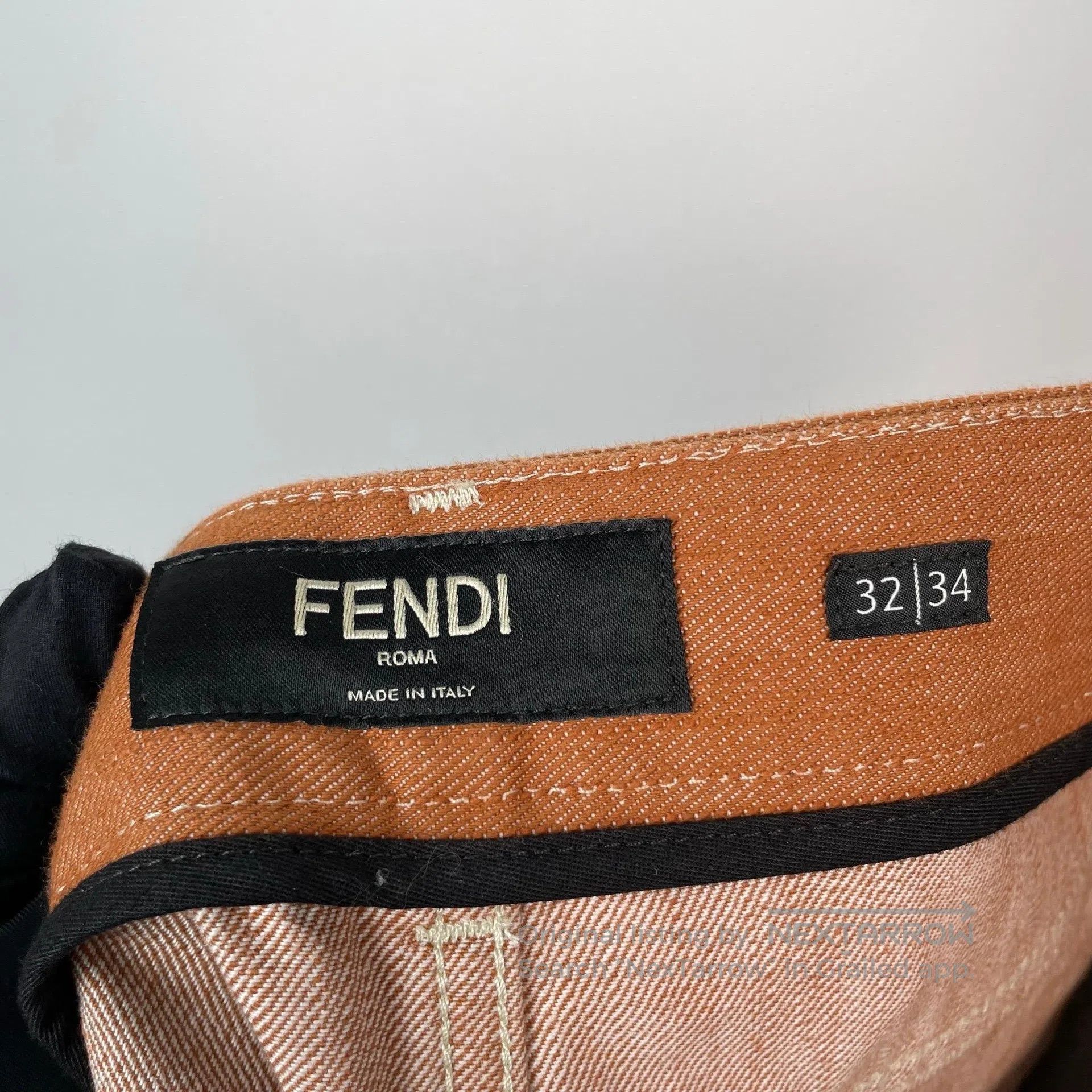Fendi FENDI Brown frayed straight casual long pants| Size US 32 / EU 48 - 3 Thumbnail