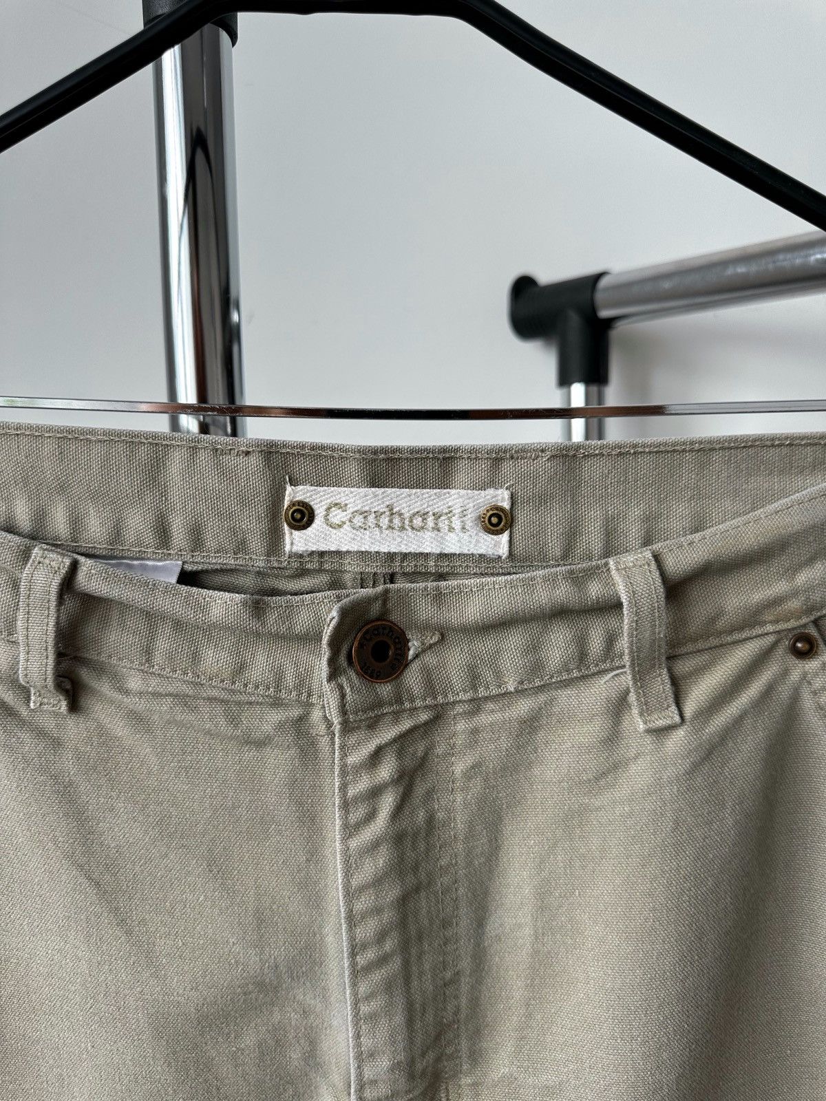 Carhartt Vintage Carhartt Double Knee Pants Beige Denim Jeans Baggy Size US 34 / EU 50 - 6 Thumbnail