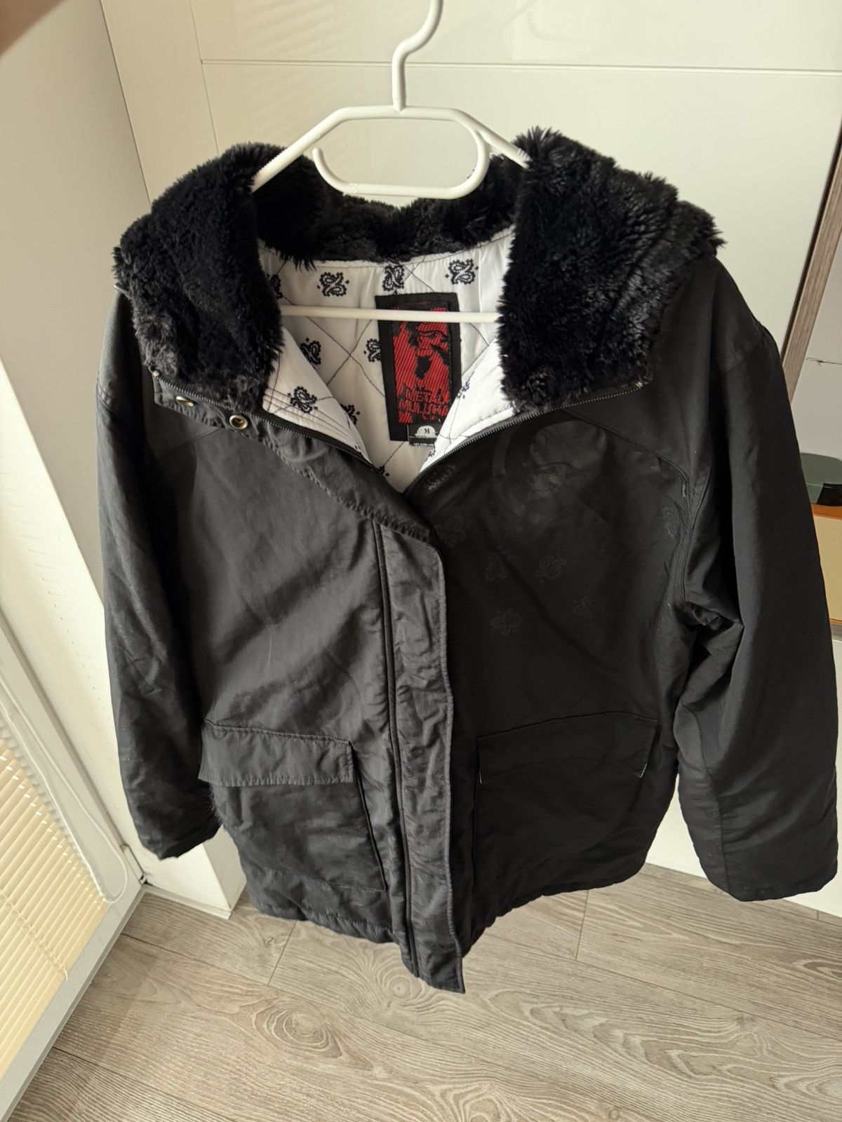 Affliction ‼️Y2K Metal Mulisha Monogram Printed Back Logo Fure Jacket‼️ Size US M / EU 48-50 / 2 - 5 Thumbnail