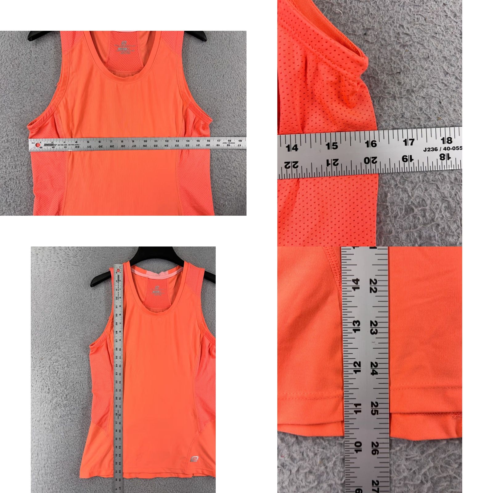 Vintage Roadrunner Shirt Womens Medium Orange High Visibility Tank Sleeveless Polyester Size M / US 6-8 / IT 42-44 - 8 Thumbnail
