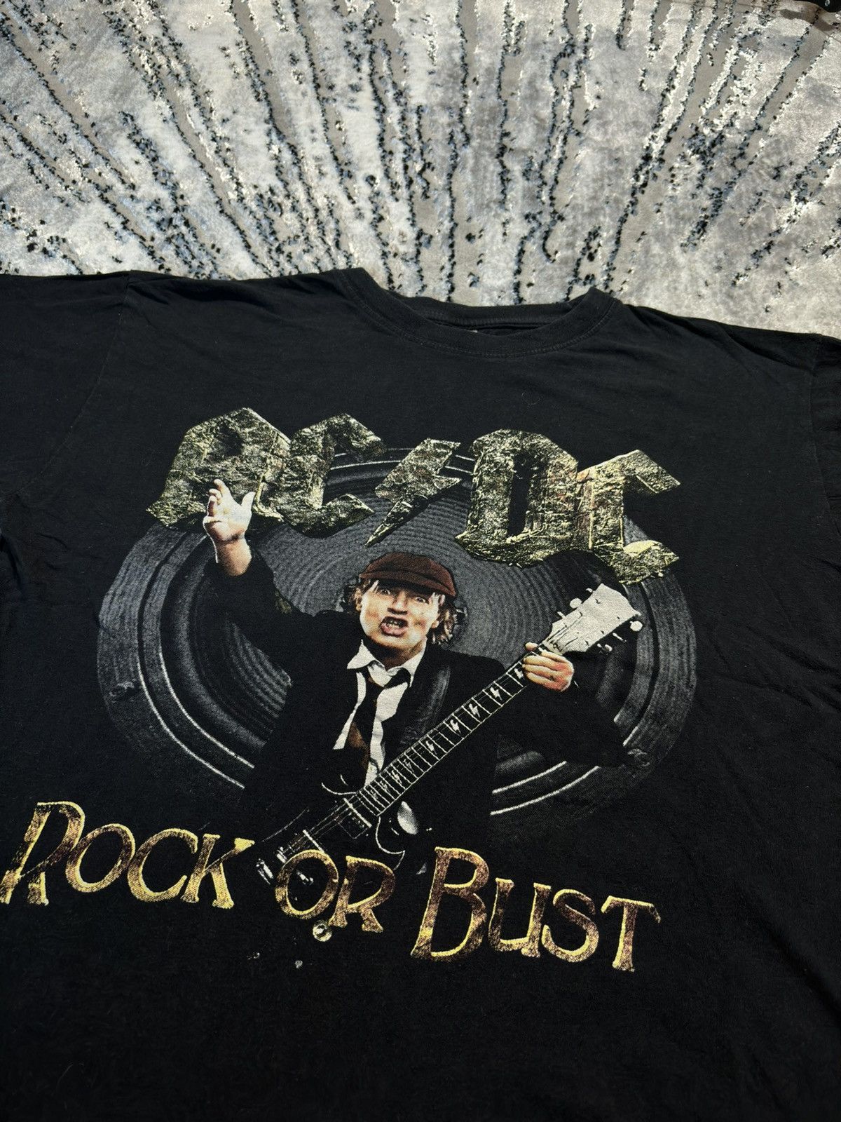 Band Tees × Vintage Vintage ACDC t shirt 90s boxy big logo band rock metal Size US M / EU 48-50 / 2 - 2 Thumbnail