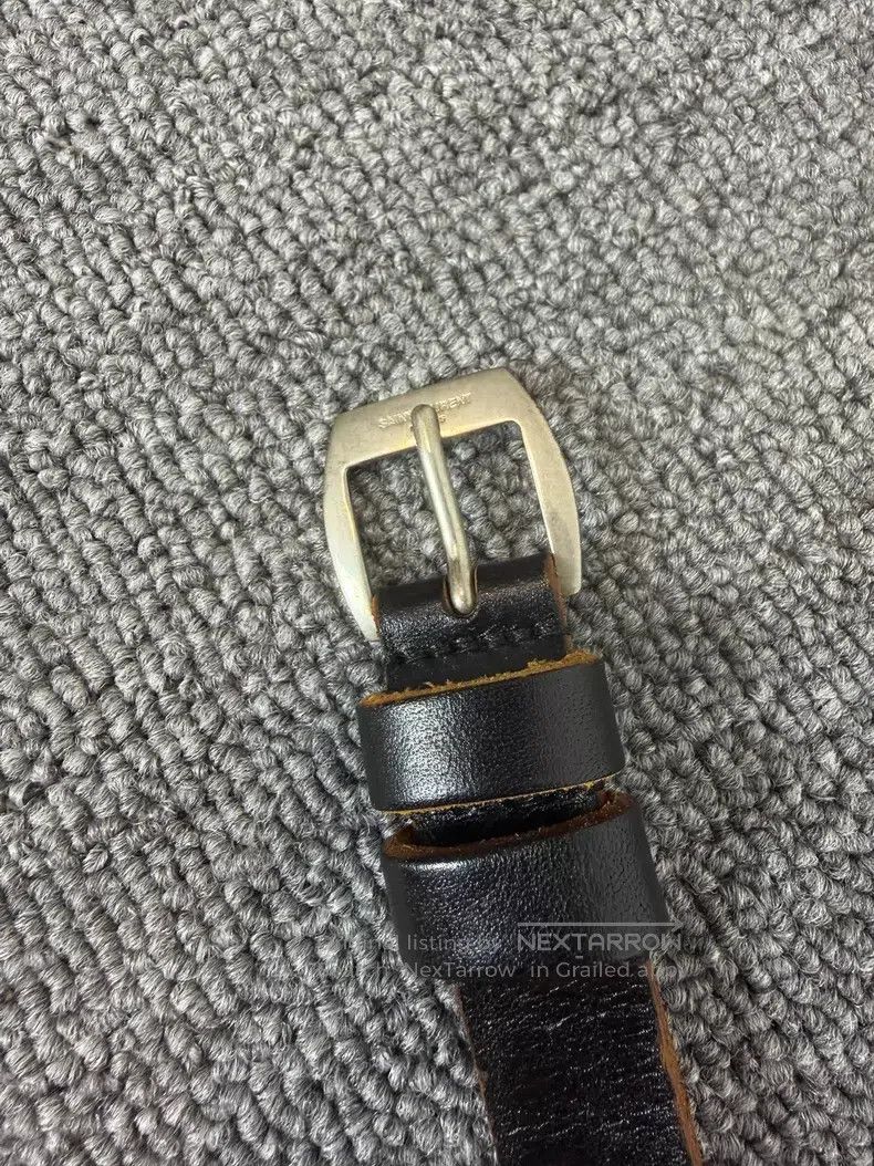 Saint Laurent Paris Saint Laurent Paris Black Brown Retro Silver Buckle Belt i Size ONE SIZE - 2 Thumbnail