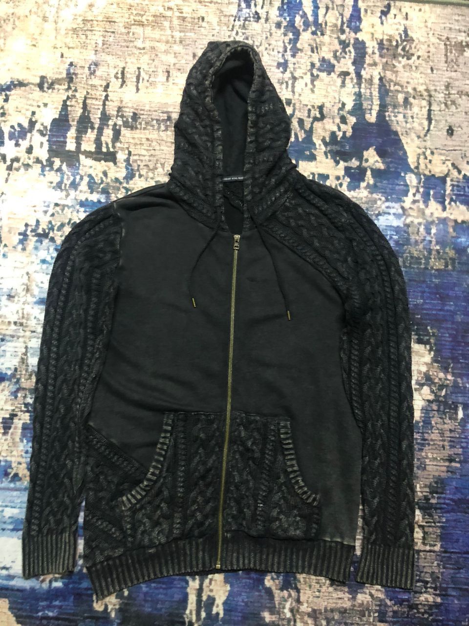 If Six Was Nine Japanese Heart Real Master Cable Knit Hoodie Zipper Rare Size US M / EU 48-50 / 2 - 2 Thumbnail