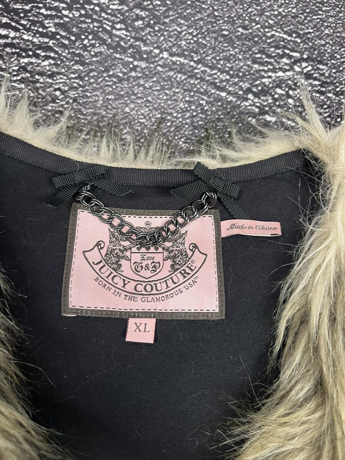 Juicy Couture Vintage Y2k Juicy Couture Fur Zip Vest Womens 00s Size XL / US 12-14 / IT 48-50 - 7 Thumbnail