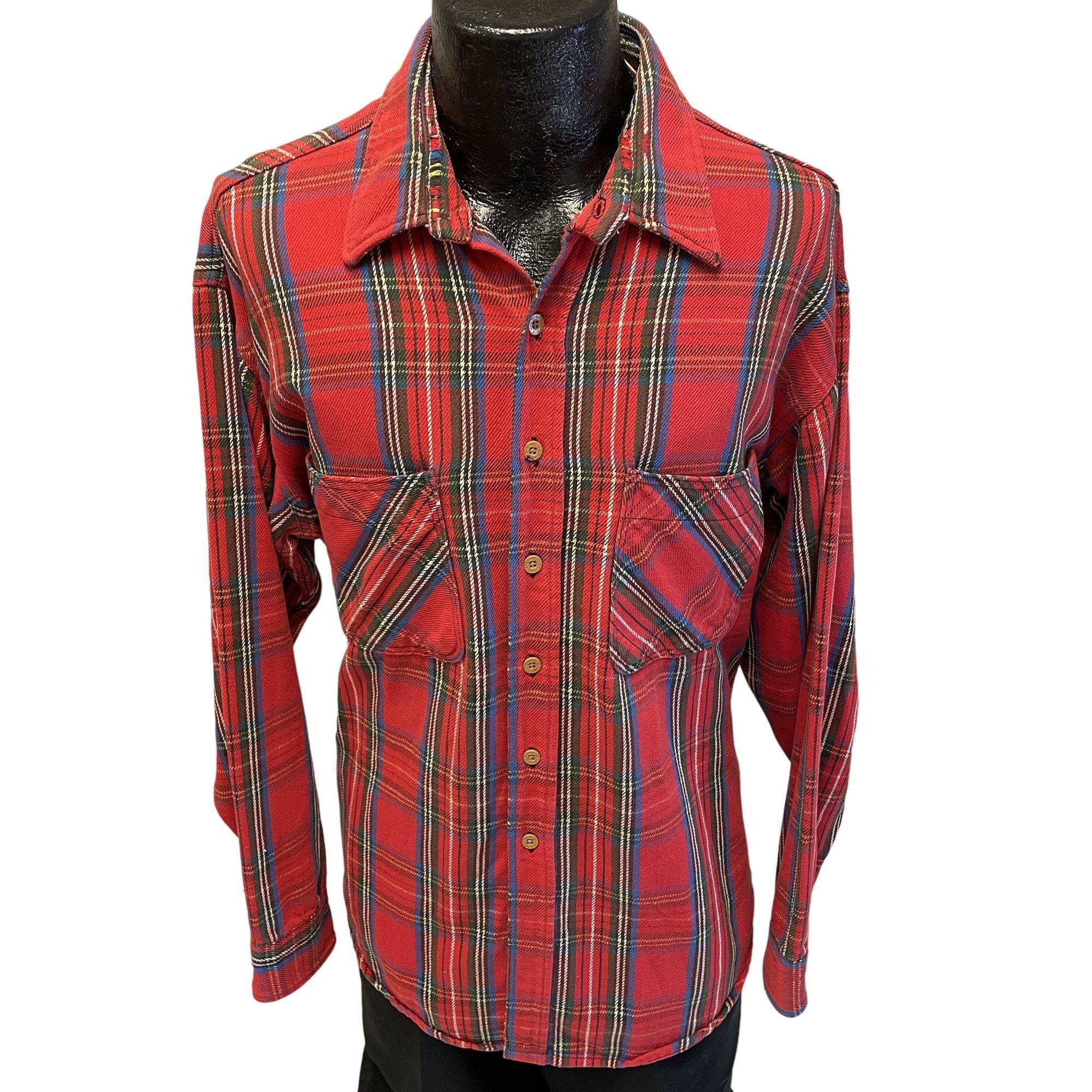 Vtg Big Mac PLAID Mechanic WORK Shop WORK Hunting Shirt