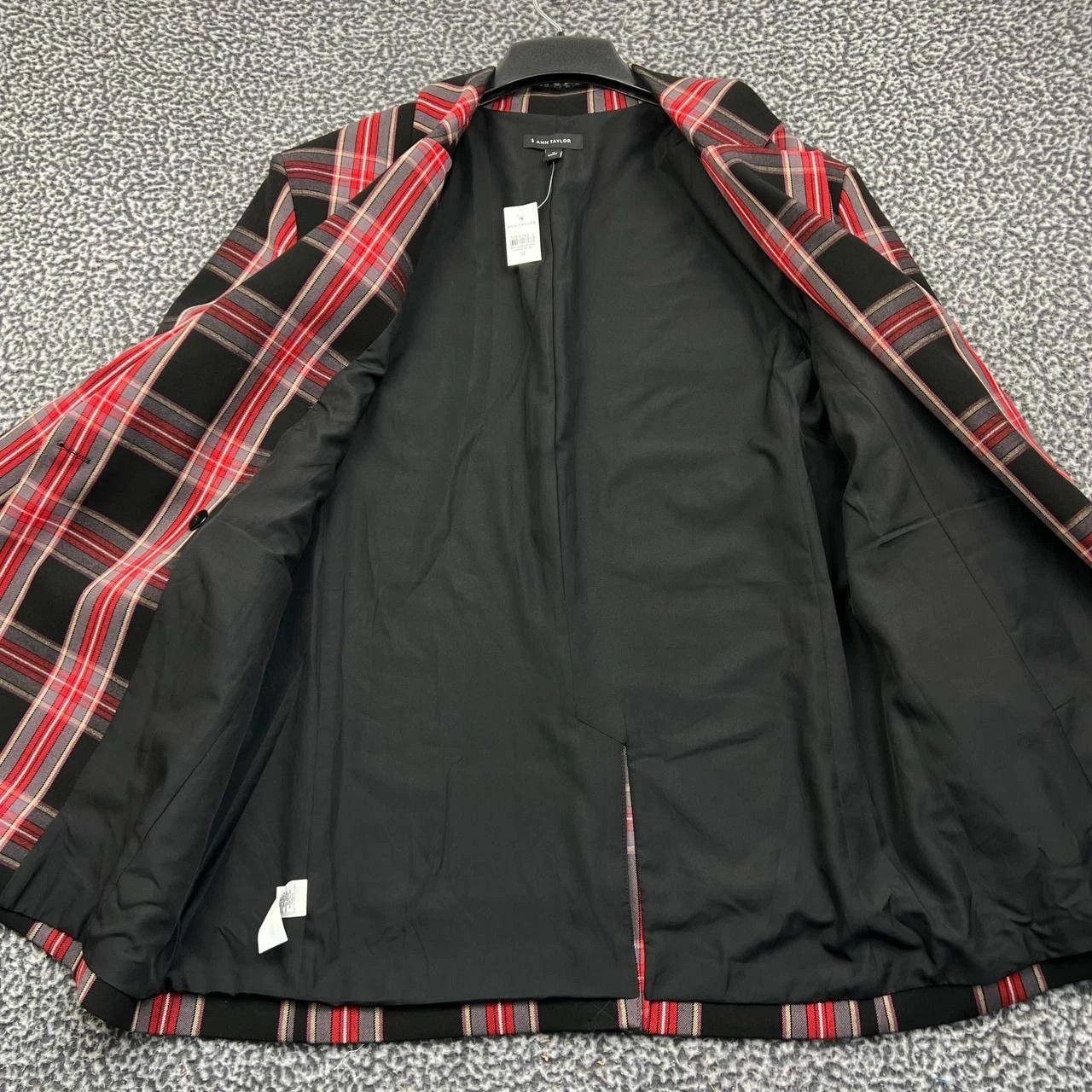 Ann Taylor Ann Taylor Blazer Jacket Women 12 Plaid Double Breasted New Size XL / US 12-14 / IT 48-50 - 8 Thumbnail