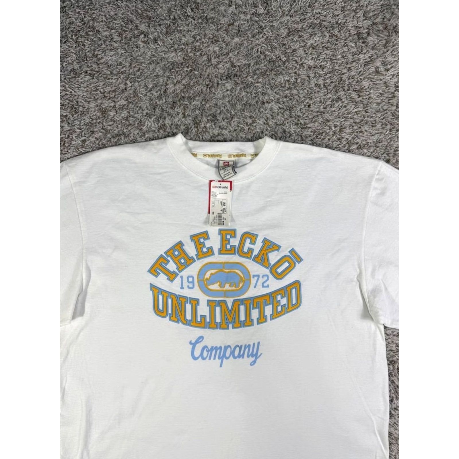 Ecko Unltd. VINTAGE Ecko Unltd. T-Shirt White 2XL Crew Neck Short Sleeve Hip Hop Skate Logo Mens Size US XXL / EU 58 / 5 - 2 Thumbnail