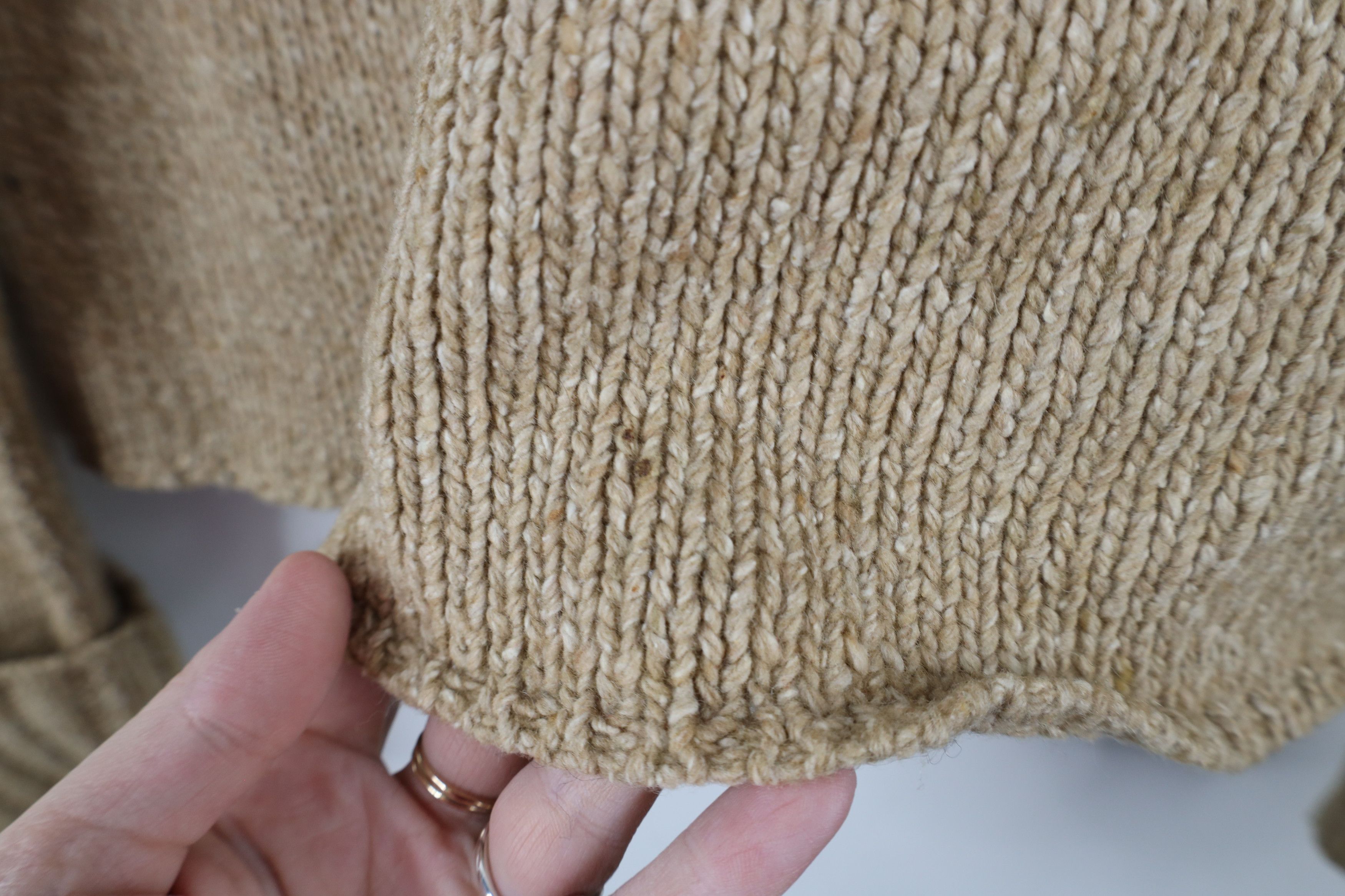 J.Crew × Vintage Vintage Y2K 90s J Crew Chunky Marled Knit Sweater Beige Size M / US 6-8 / IT 42-44 - 4 Thumbnail