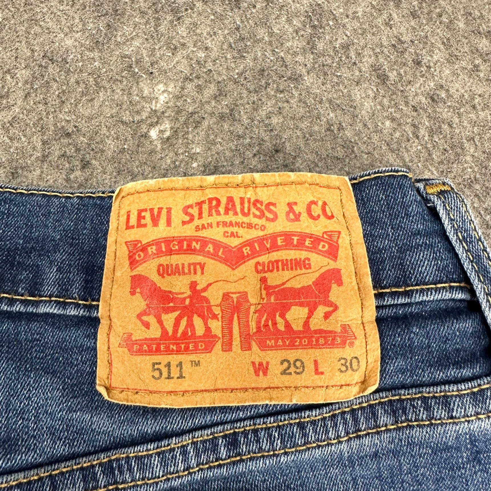 Levi's Levi's 511 Jeans Mens 29x30 Blue Skinny Mid Wash 5-Pocket Denim Cotton Stretch Size US 29 - 7 Thumbnail
