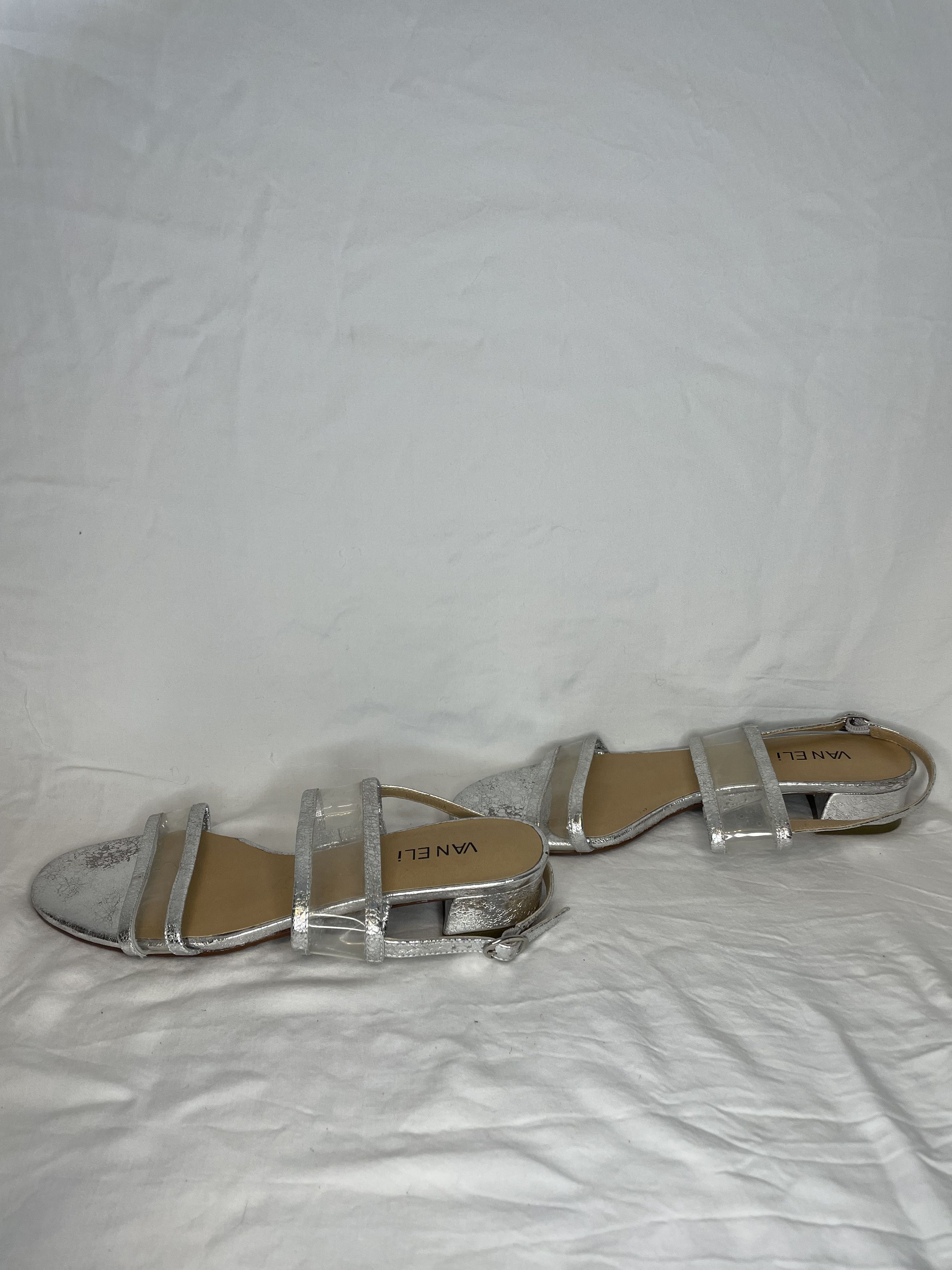 VANELI Vaneli Women's Metallic Silver Leather Size US 8 / IT 38 - 4 Thumbnail