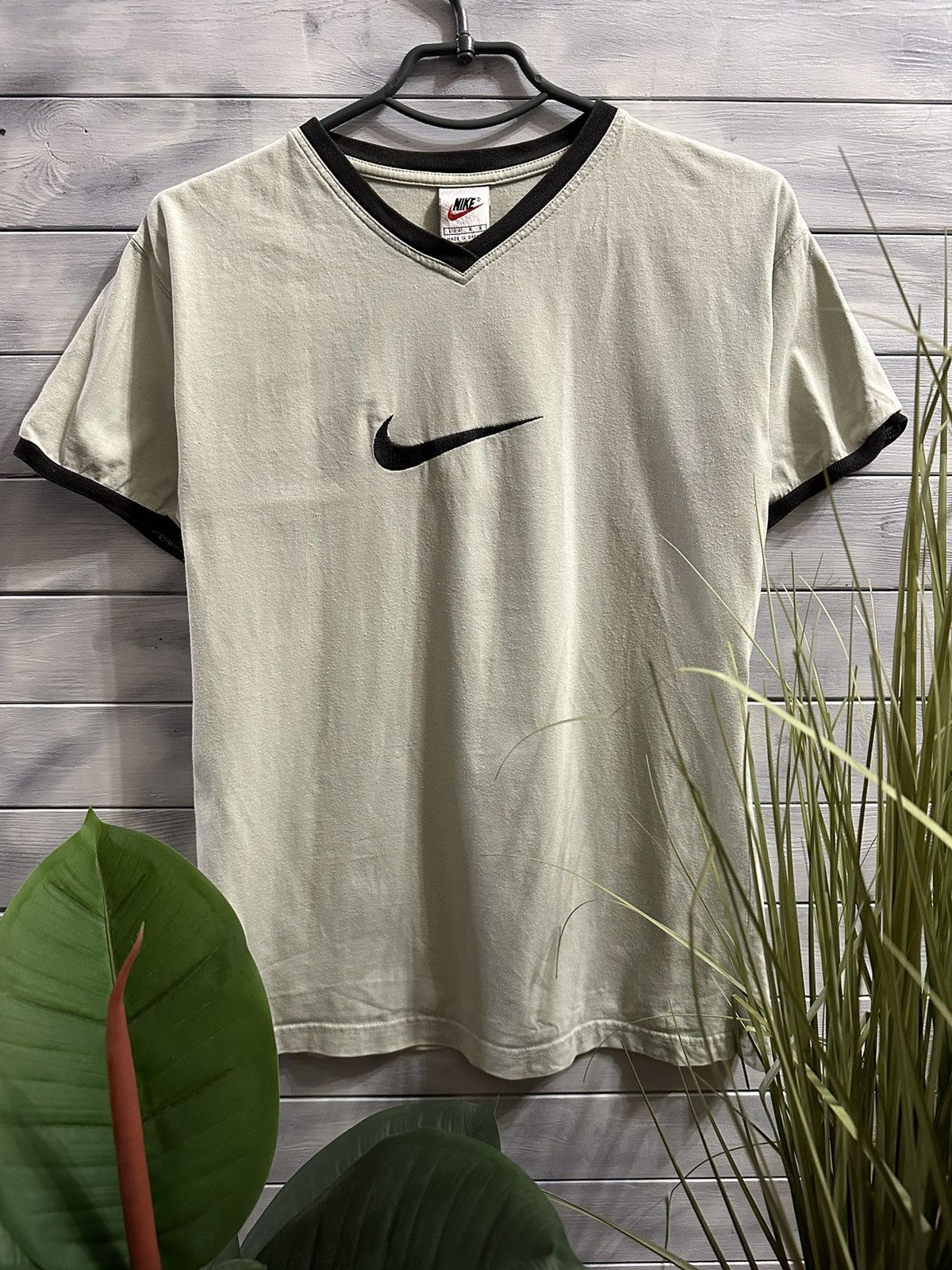 Nike Rare Vintage T-Shirt Nike 90’ Centr Logo Big Swoosh drill Size US XS / EU 42 / 0 - 1 Thumbnail