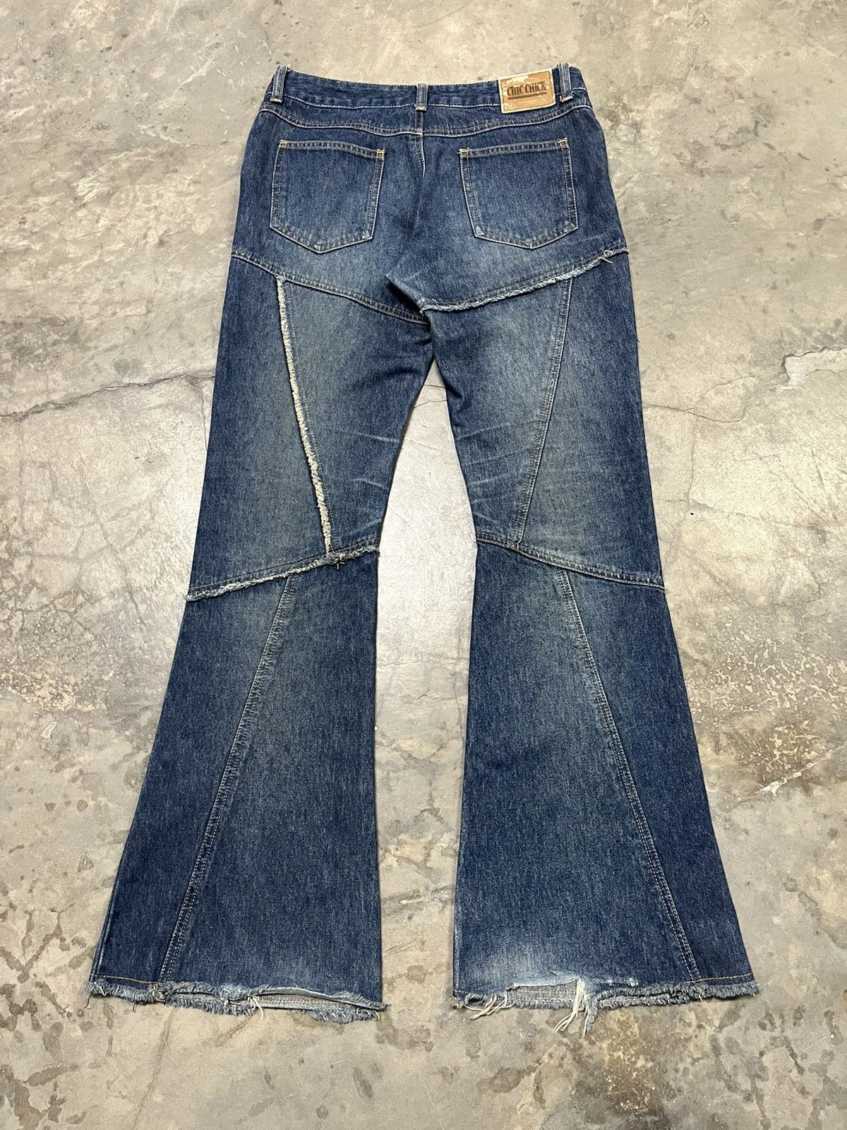 Tornado Mart Flare Jeans chic chick reconstruct low rise bootcut Size US 29 - 8 Thumbnail
