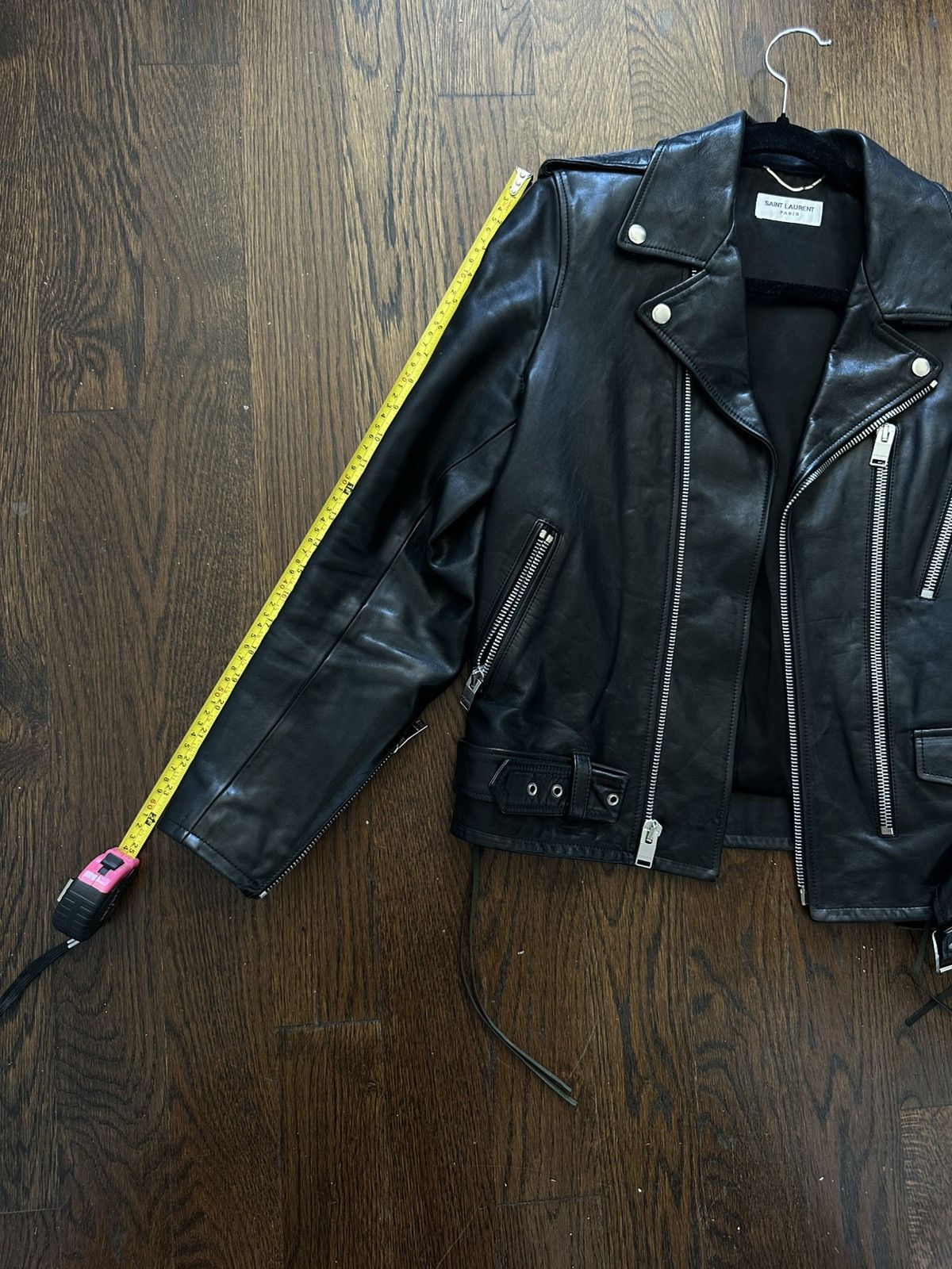 Saint Laurent Paris Hedi Slimane Saint Laurent Paris Calfskin Moto Jacket Black Size US S / EU 44-46 / 1 - 9 Thumbnail