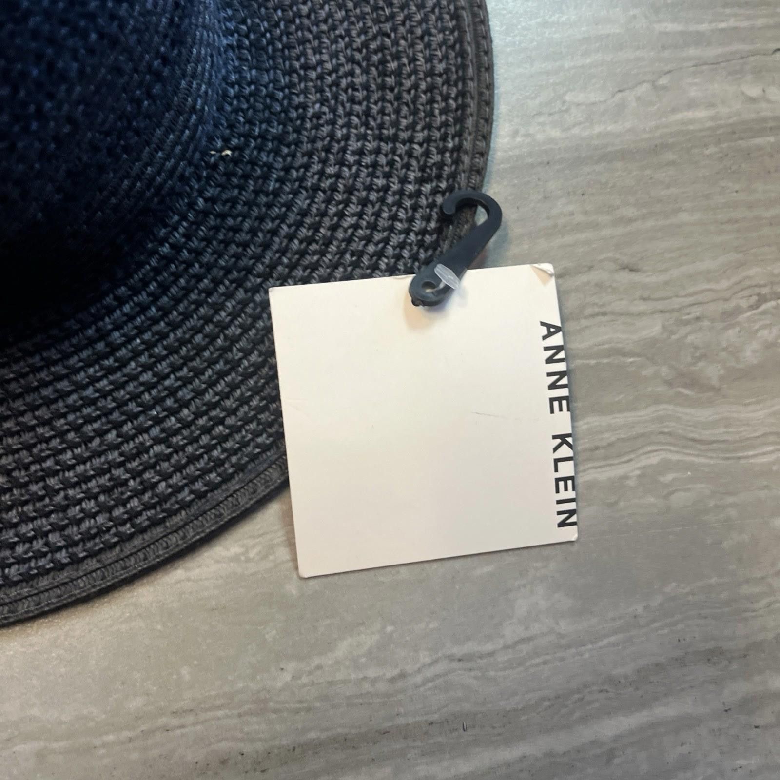 Other New Anne Klein Blue Floppy Brim Straw Hat Size ONE SIZE - 3 Thumbnail