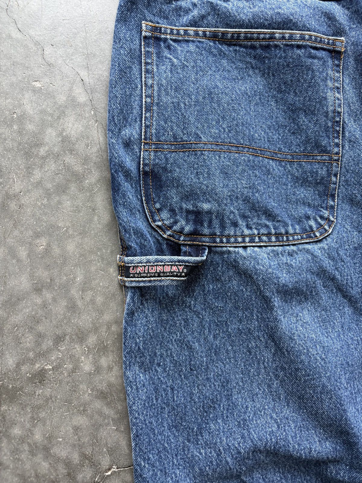 UNIONBAY Vintage Y2K Unionbay Carpenter Jeans Baggy Wide Leg 36x32 Size US 36 / EU 52 - 4 Thumbnail
