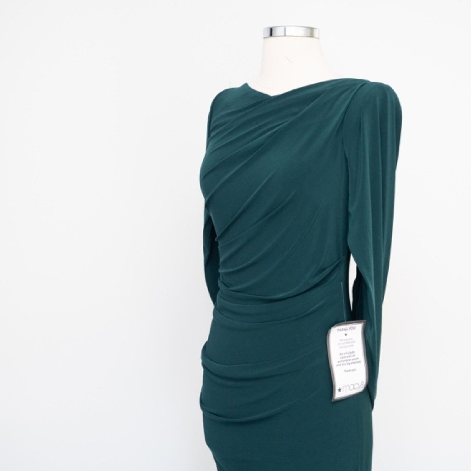 Designer Betsy & Adam. Drape-Back Gown. Size S / US 4 / IT 40 - 10 Thumbnail