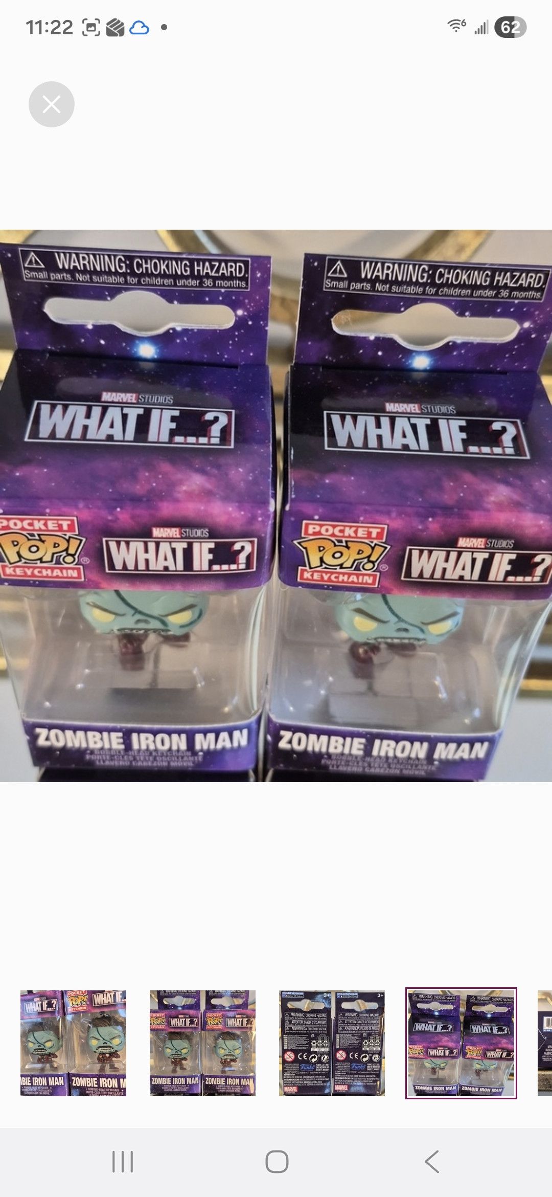 Other 2 Funko × Marvel ZOMBIE IRON MAN-What if?Pocket POP Keychain Size ONE SIZE - 4 Thumbnail